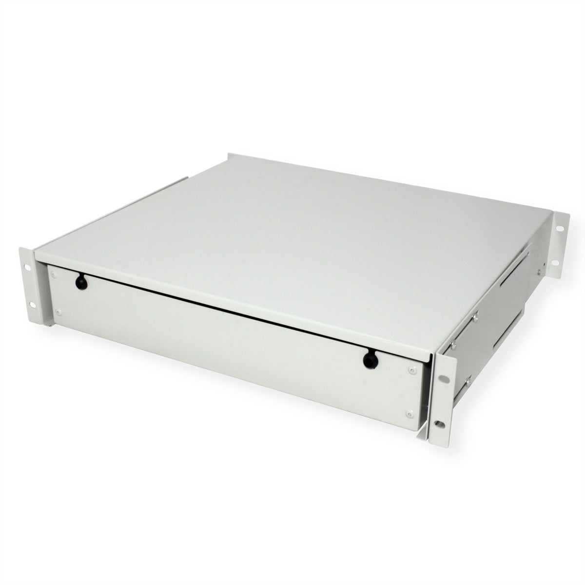 ROLINE 19-Zoll Tastatureinschub 2 HE – Montageset – für 19"-Racks, Stahl, Grau