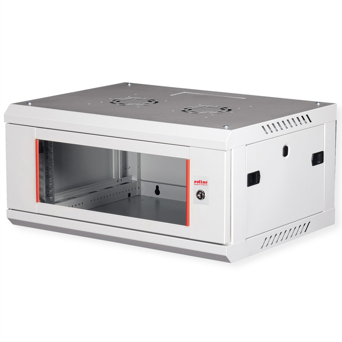 ROLINE Basic Plus – 19" Wandverteiler 4U, IP20, abschliessbar, 600 × 450 × 290 mm, lichtgrau, Stahl