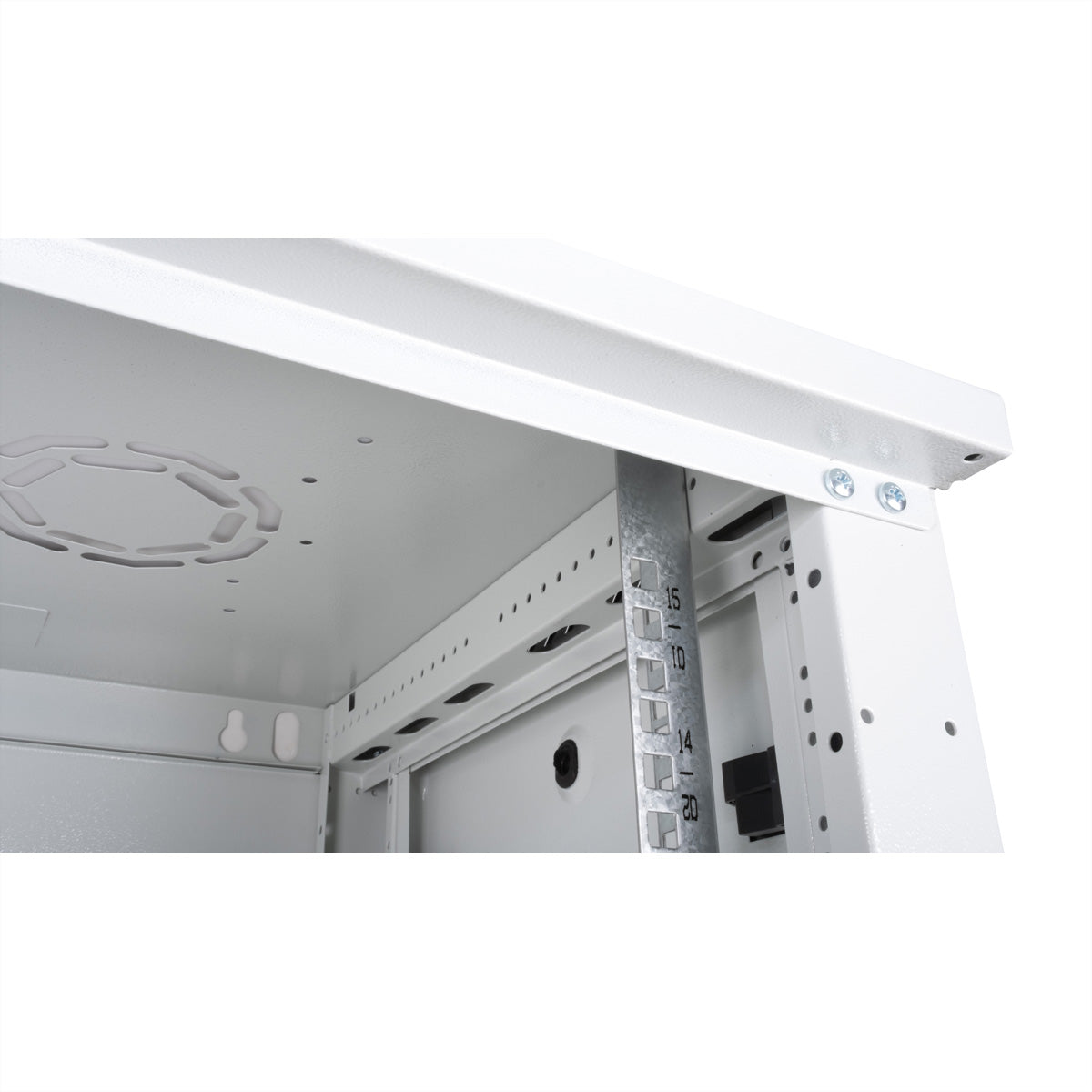 ROLINE Basic Plus – 19" Wandverteiler 15U, IP20, abschliessbar, 600 × 450 × 779 mm, lichtgrau, Stahl