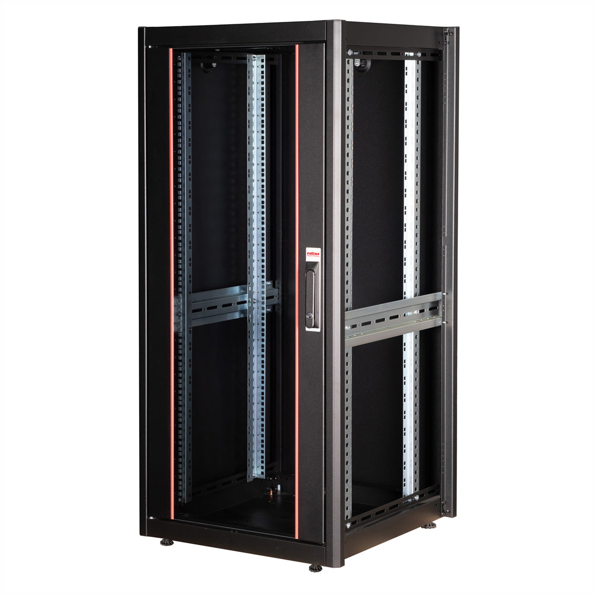 ROLINE Basic – 19" Netzwerkschrank 26U, IP20, 600 × 800 × 1300 mm, schwarz, Stahl