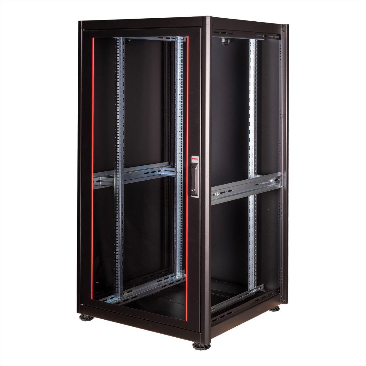 ROLINE Basic – 19" Netzwerkschrank 32U, IP20, abschliessbar, 600 × 600 × 1560 mm, schwarz, Stahl