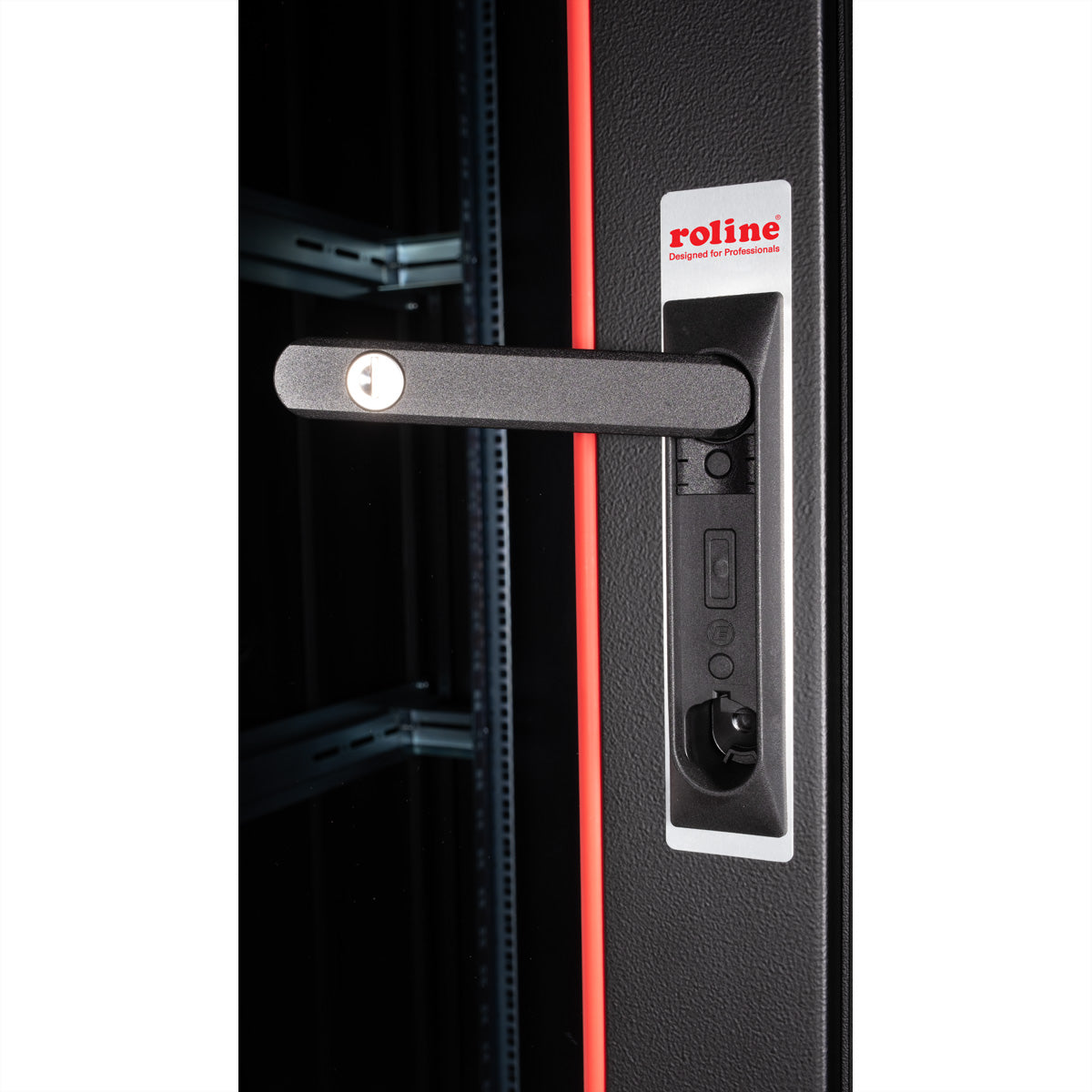 ROLINE Pro – 19" Netzwerkschrank 42U, IP20, abschliessbar, 800 × 800 × 2053 mm, schwarz, Stahl