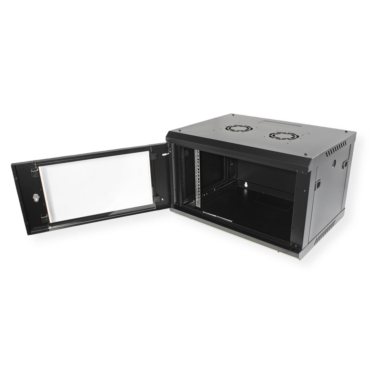 ROLINE Basic Plus – 19" Wandverteiler 6U, IP20, abschliessbar, 600 × 450 × 379 mm, schwarz, Stahl