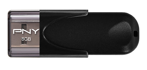PNY Attaché 4 – 8 GB USB-Stick, USB 2.0, 25 MB/s Lesen, 8 MB/s Schreiben, Schwarz