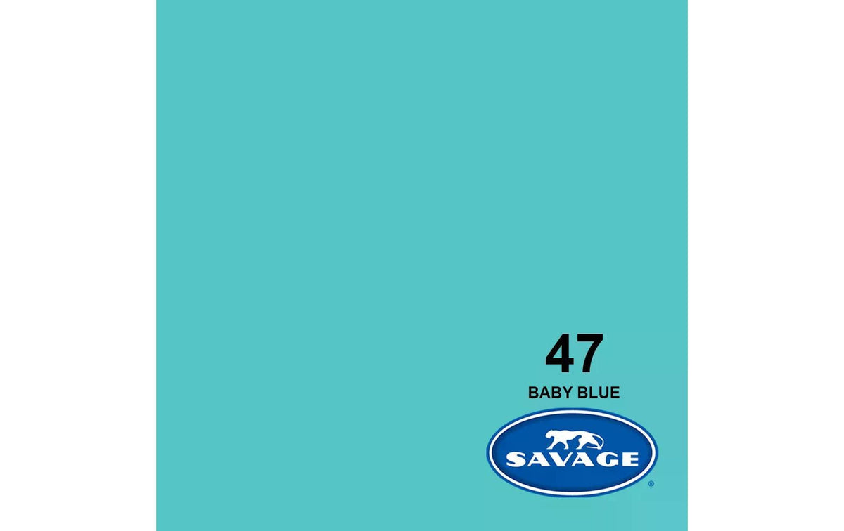 Savage Universal Savage Hintergrundpapier – 1,35 × 11 m, 145 g – Baby Blue