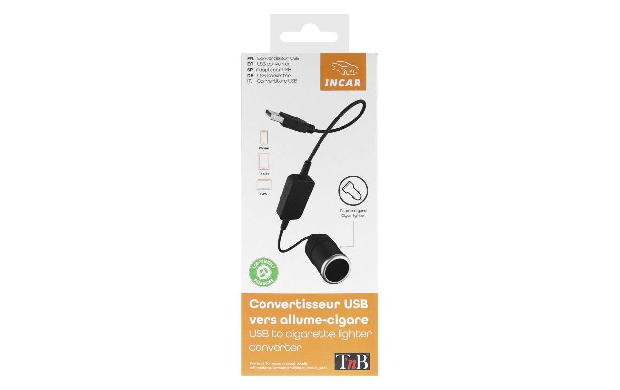 T`nb TNB Adapter KFZ-Buchse zu USB-A – für 12 V KFZ-Steckdosen, Schwarz