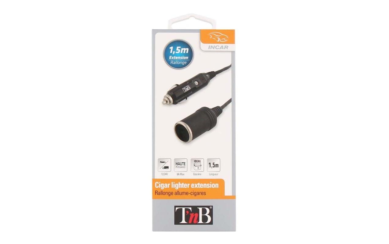 T`nb TNB KFZ-Stromkabel – 12 V KFZ-Stecker – 12 V KFZ-Buchse, 12 V, 96 W, Schwarz