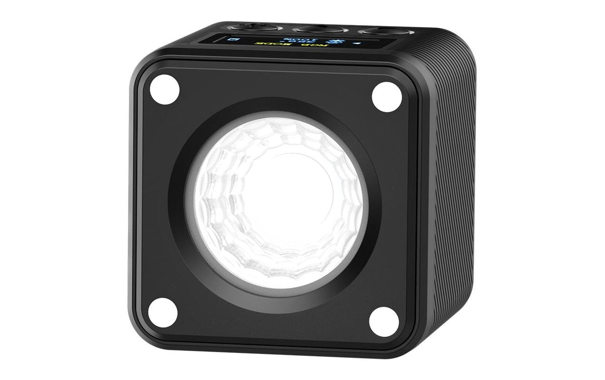 Ulanzi L2 RGB Streaming-Licht – RGB, 4 W, dimmbar, OLED-Display, Akku/USB – 41 × 41 × 41 mm