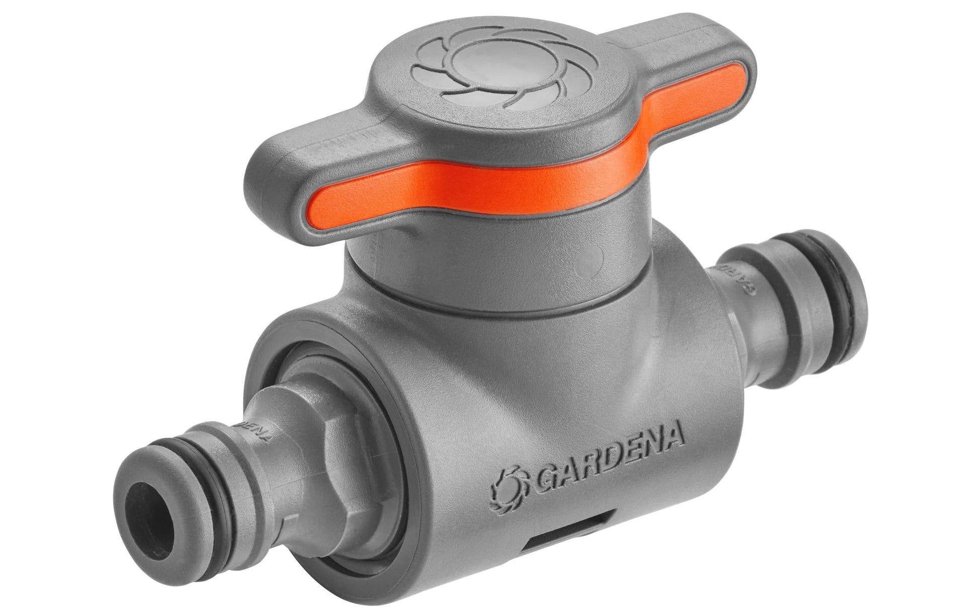 Gardena Kupplung mit Regulierventil – Kunststoff, Grau, Orange, für Tropfbewässerungssystem