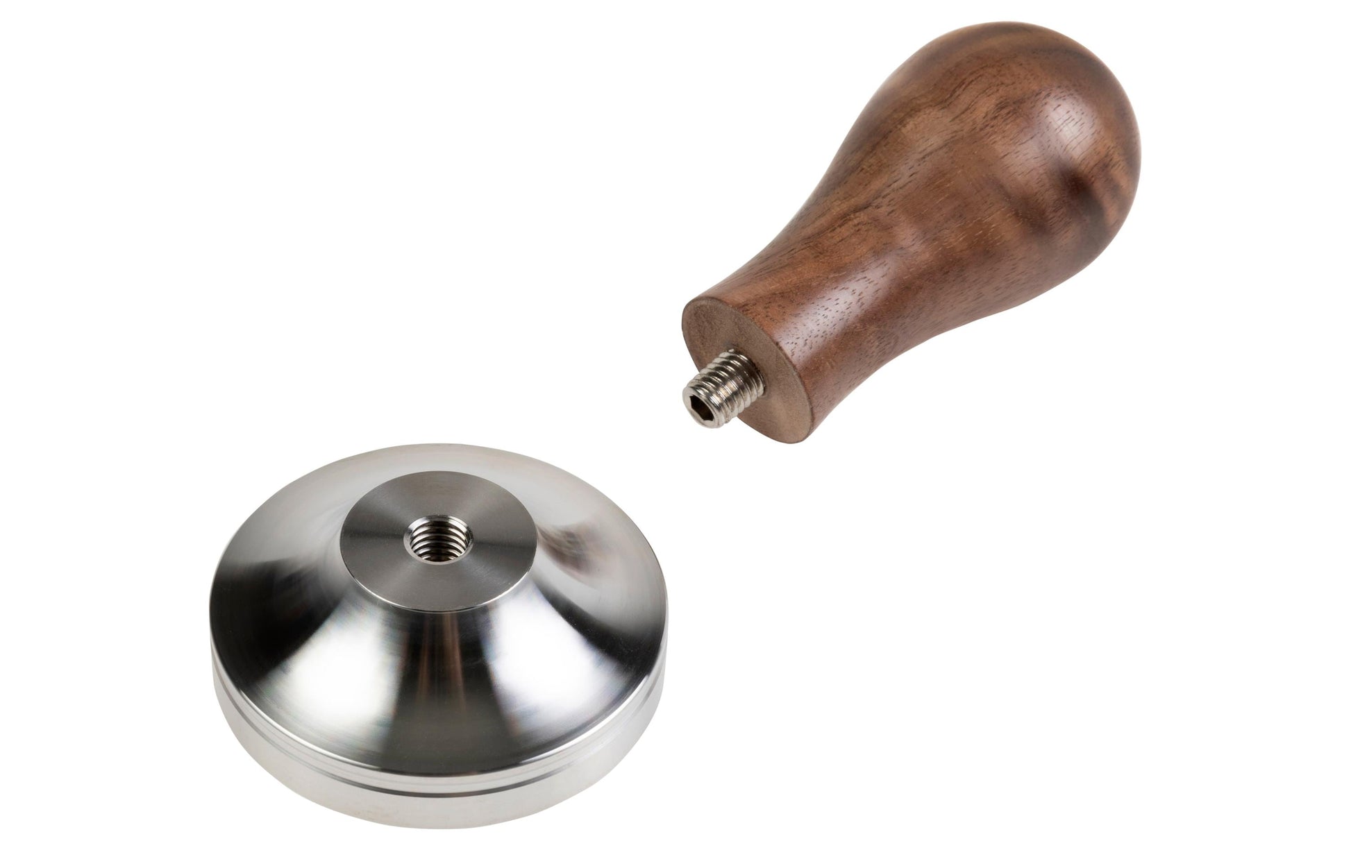Furber. Furber – Tamper Ø 5,3 cm, Edelstahl/Walnuss, Braun/Silber