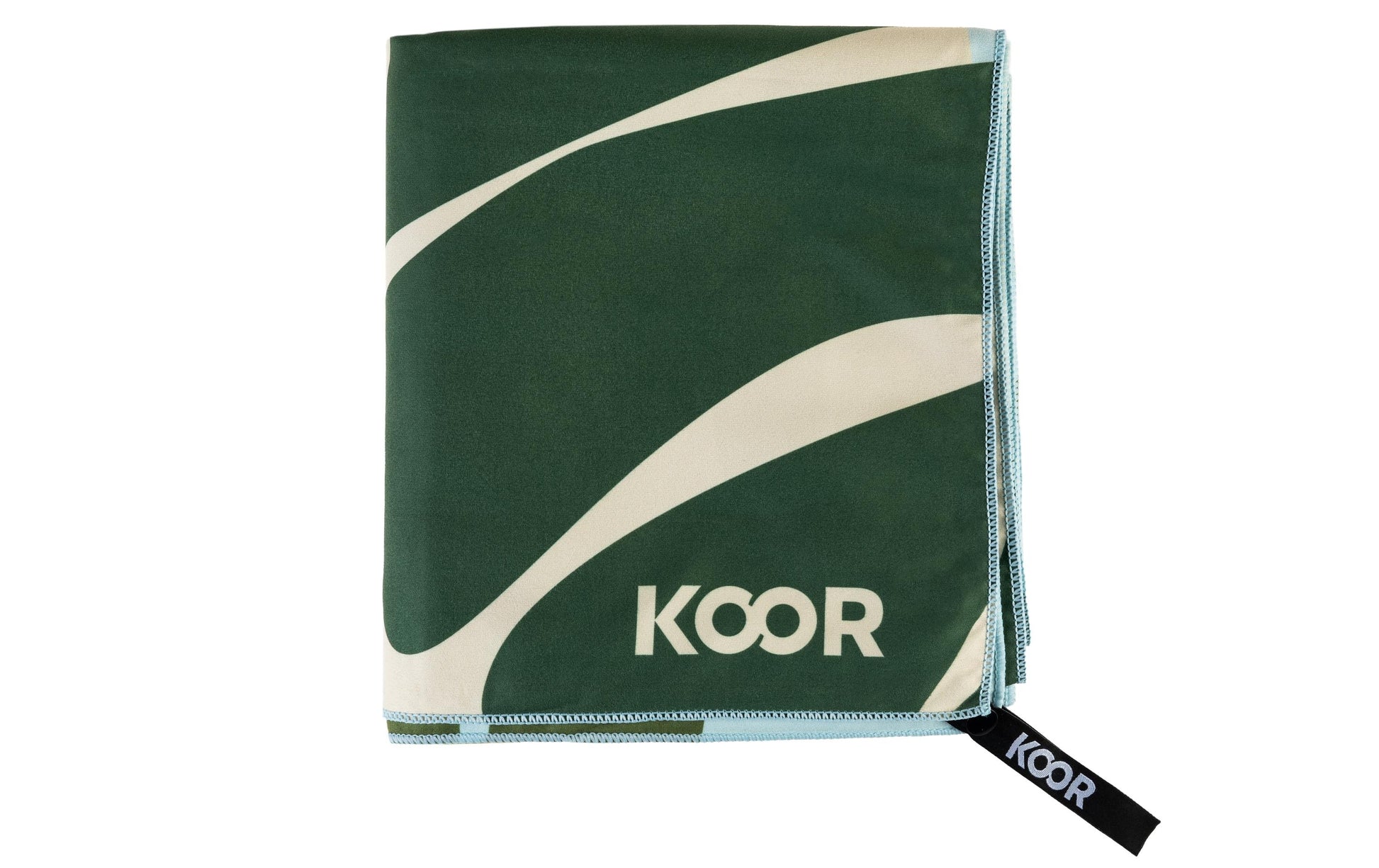 KOOR Strandtuch Jungle XXL – 130 × 200 cm, Gelb/Grün/Hellblau, Polyamid/Polyester