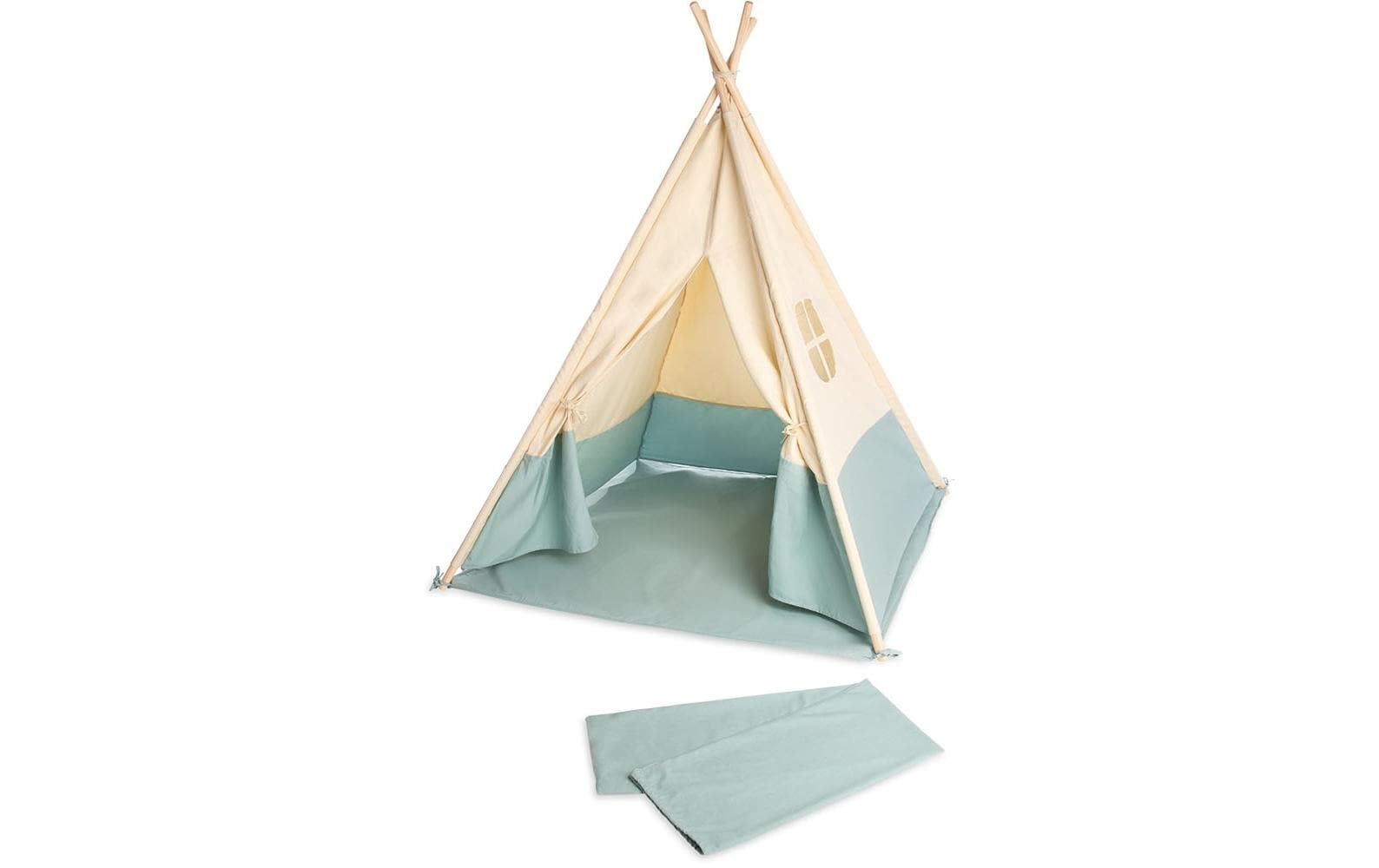 Pinolino Kinderträume Zelt Tipi Yuma – 120 × 120 × 155 cm – ab 3 J. – Baumwolle/Polyester/Holz