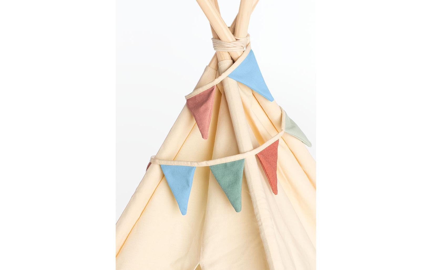 Pinolino Kinderträume Zelt Tipi Yuma – 120 × 120 × 155 cm – ab 3 J. – Baumwolle/Polyester/Holz