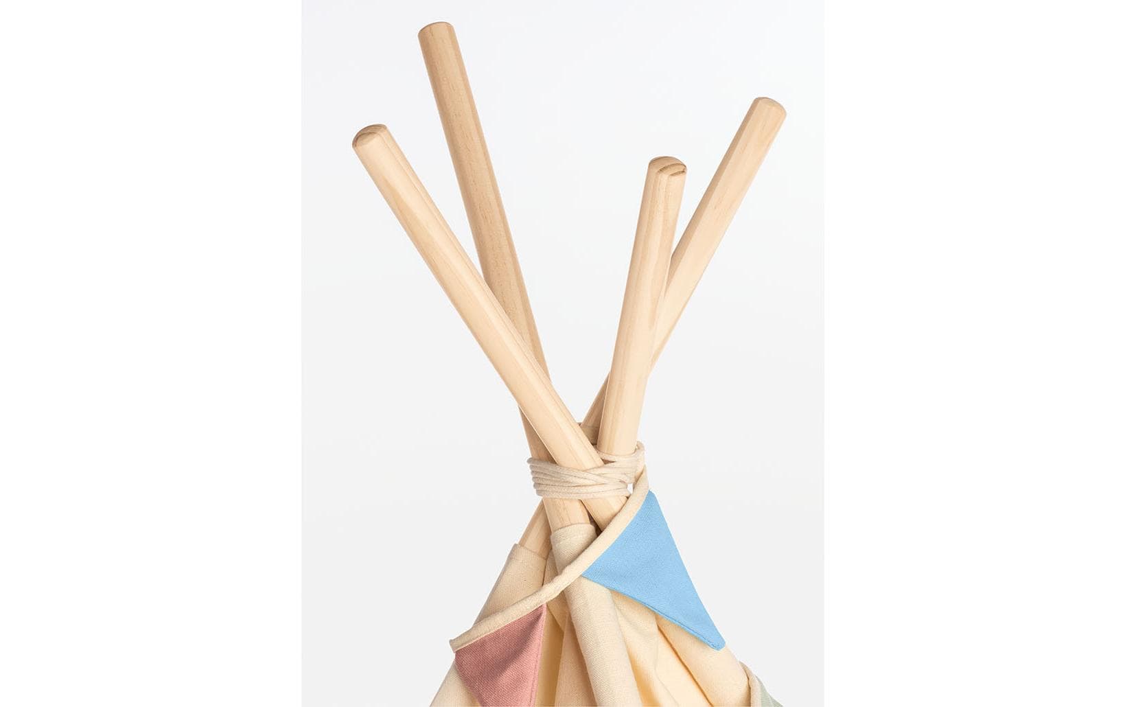 Pinolino Kinderträume Zelt Tipi Yuma – 120 × 120 × 155 cm – ab 3 J. – Baumwolle/Polyester/Holz