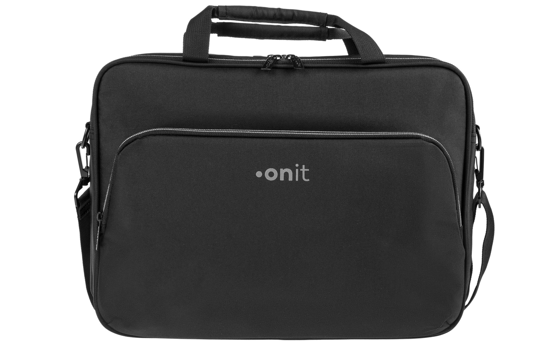 ONIT Notebook-Tasche für bis 13,3" – Trolley-Band, Dokumentenfach – Schwarz