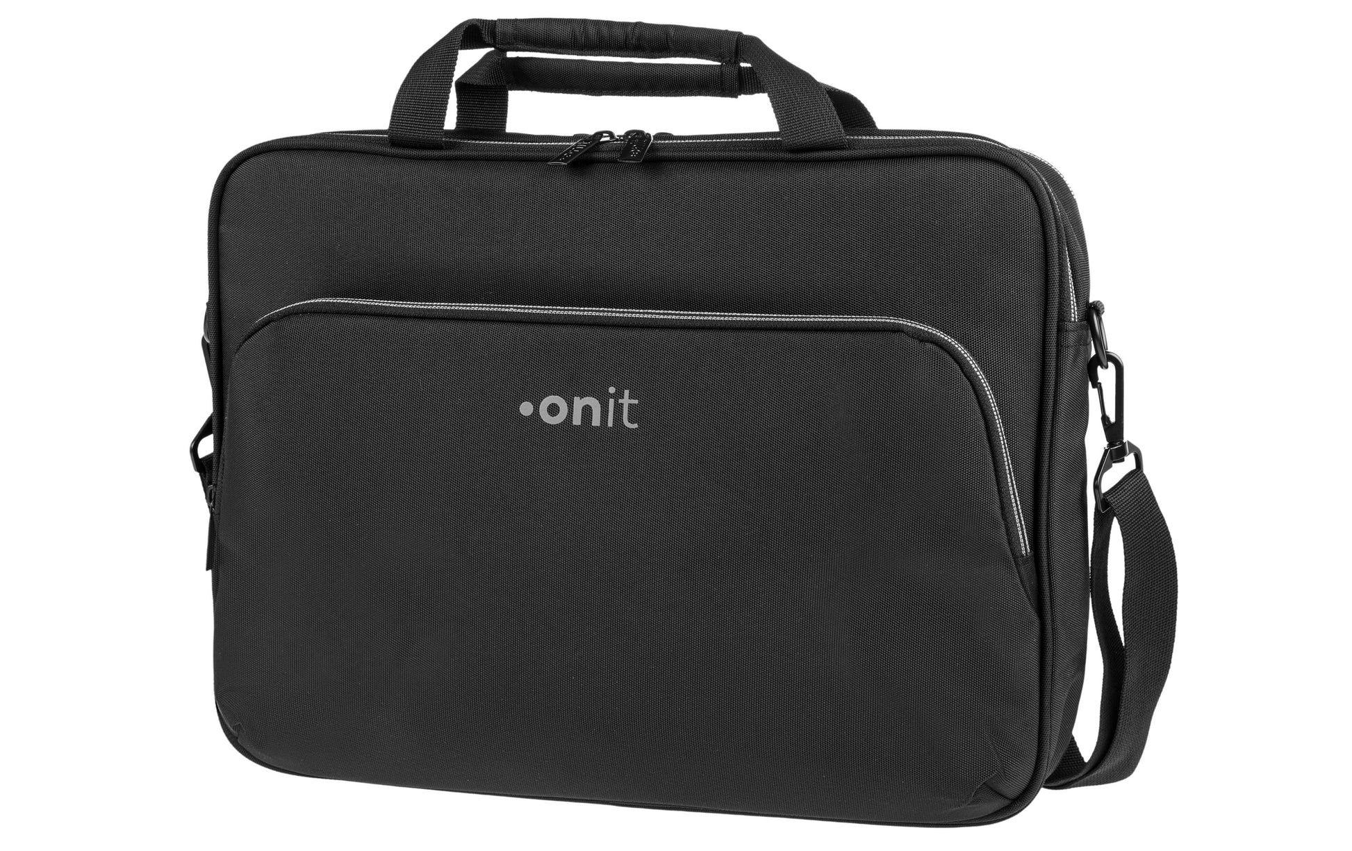 ONIT Notebook-Tasche für bis 13,3" – Trolley-Band, Dokumentenfach – Schwarz