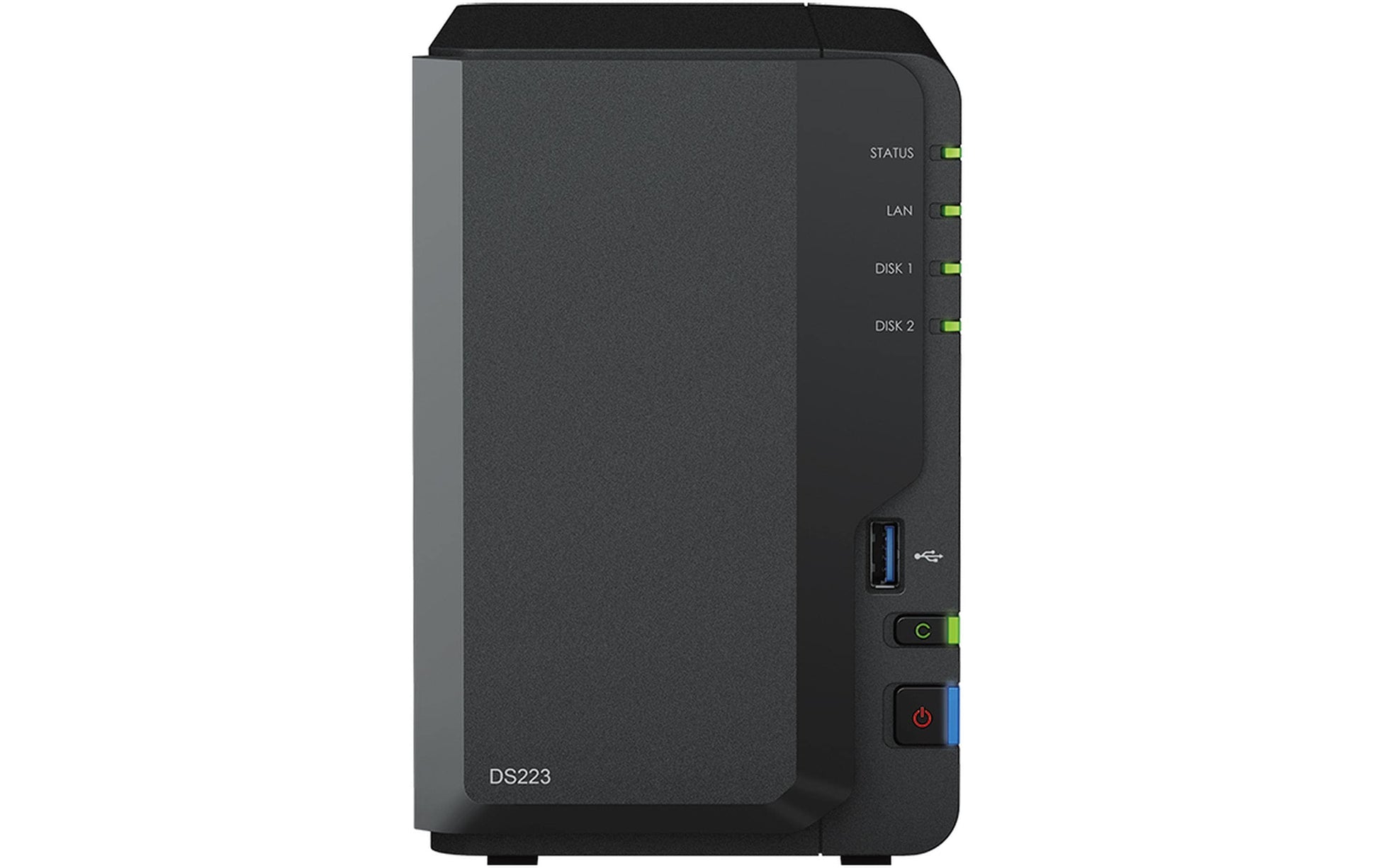 Synology DS223 – 2-Bay Desktop NAS – Realtek RTD1619B, 2 GB RAM, 1GbE, DSM, 4 TB HDD vorinstalliert