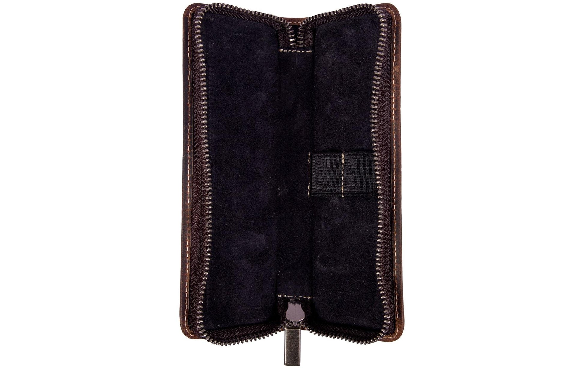 Alpenleder Etui Schlamperetui, leer – old havana/braun – Leder