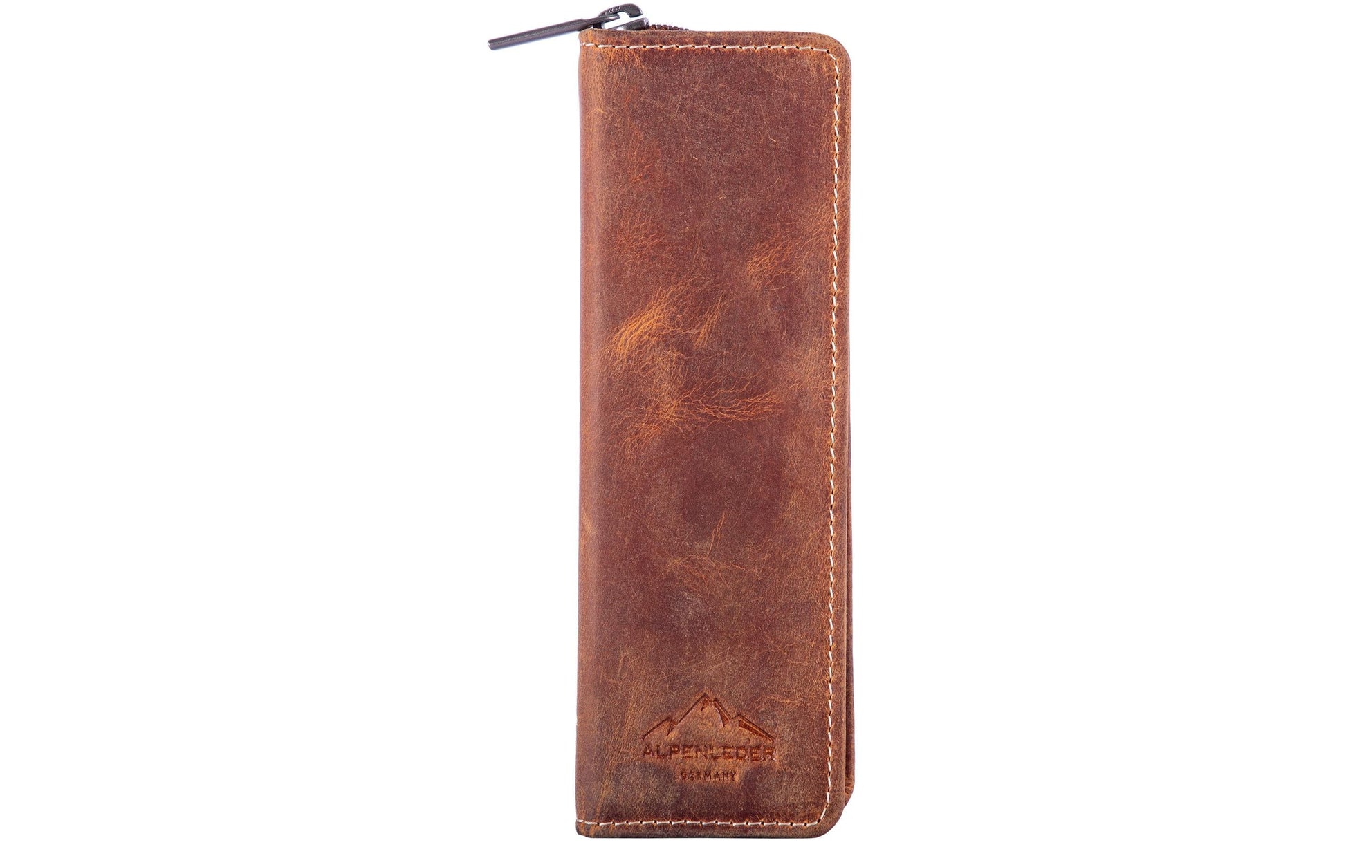Alpenleder Etui Schlamperetui, leer – wild camel – Leder