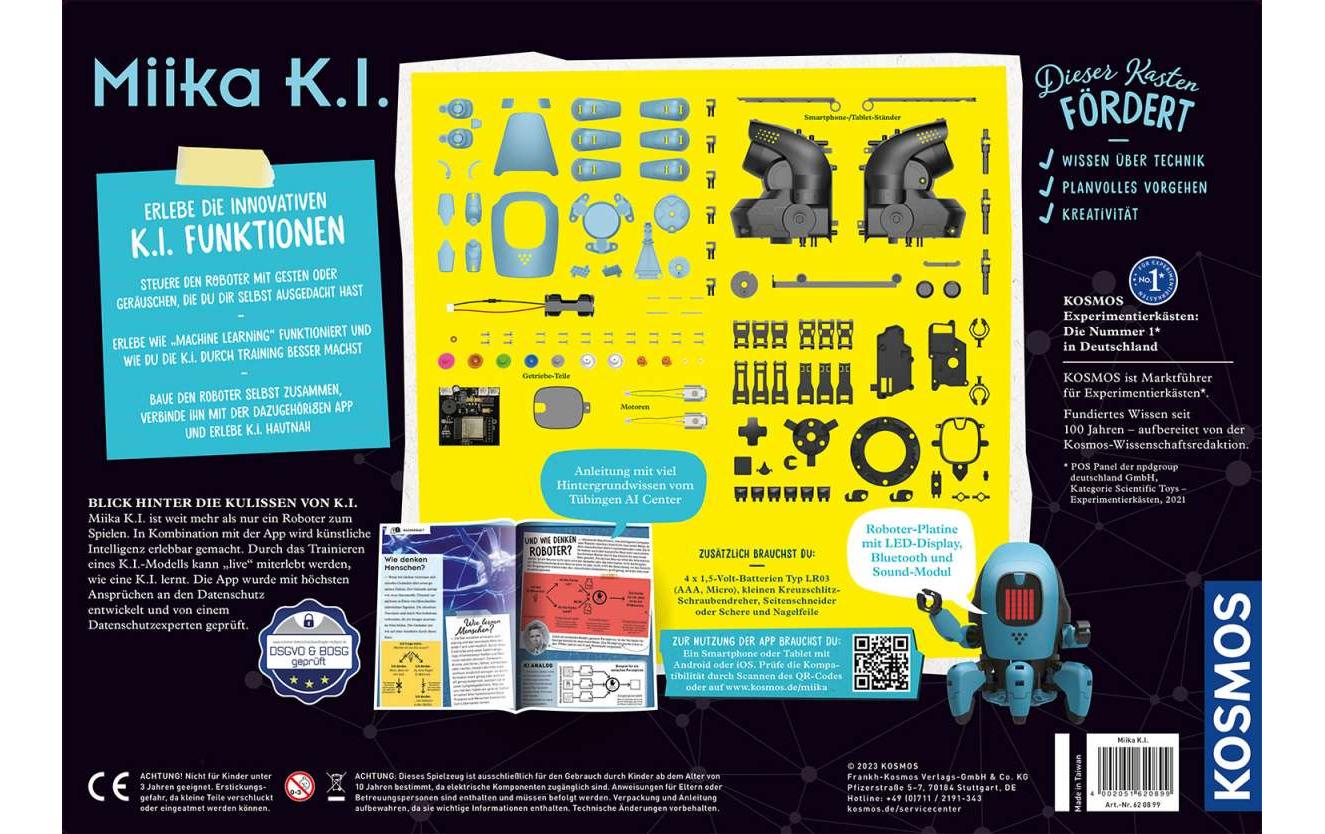 Kosmos Experimentier-Bausatz – MiiKA K.I., Robotik, Beleuchtung, ab 10 Jahren, Deutsch