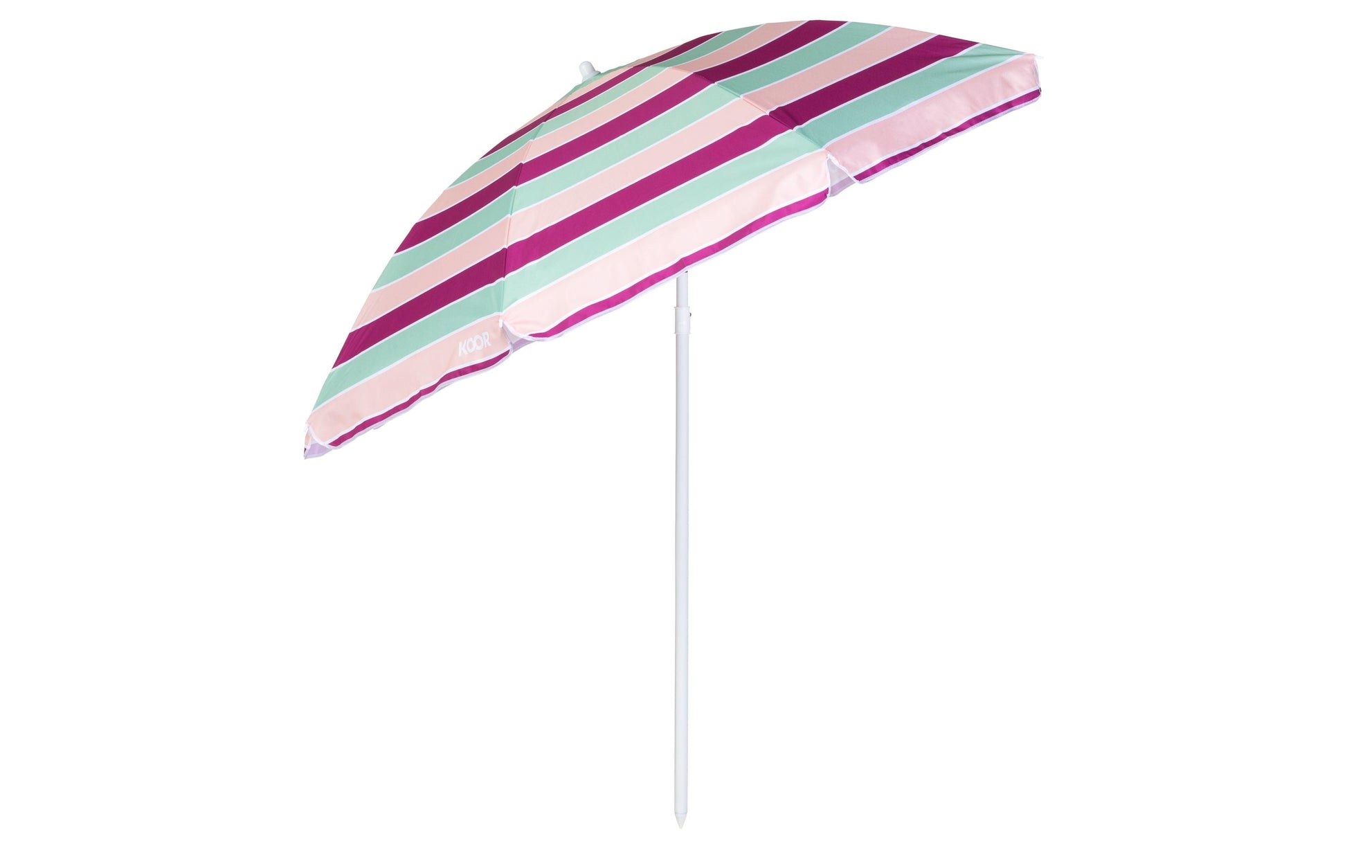 KOOR Sonnenschirm Lido – rund Ø 150 cm, faltbar, höhenverstellbar, mehrfarbig (hellorange, pink, mint), für Aussenbereich