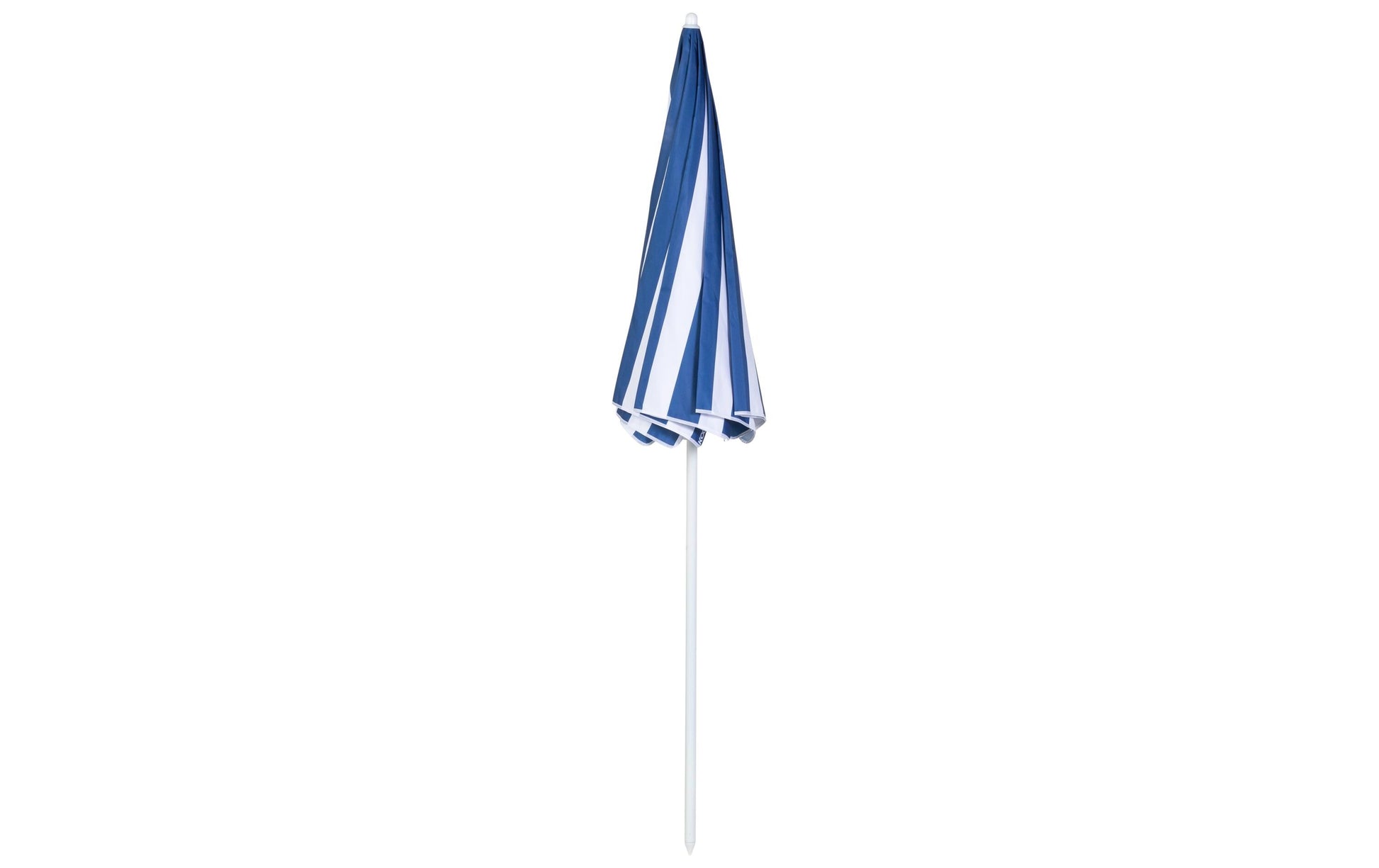 KOOR Sonnenschirm Marino – rund Ø 150 cm × 180 cm, blau/weiss, für Aussenbereich
