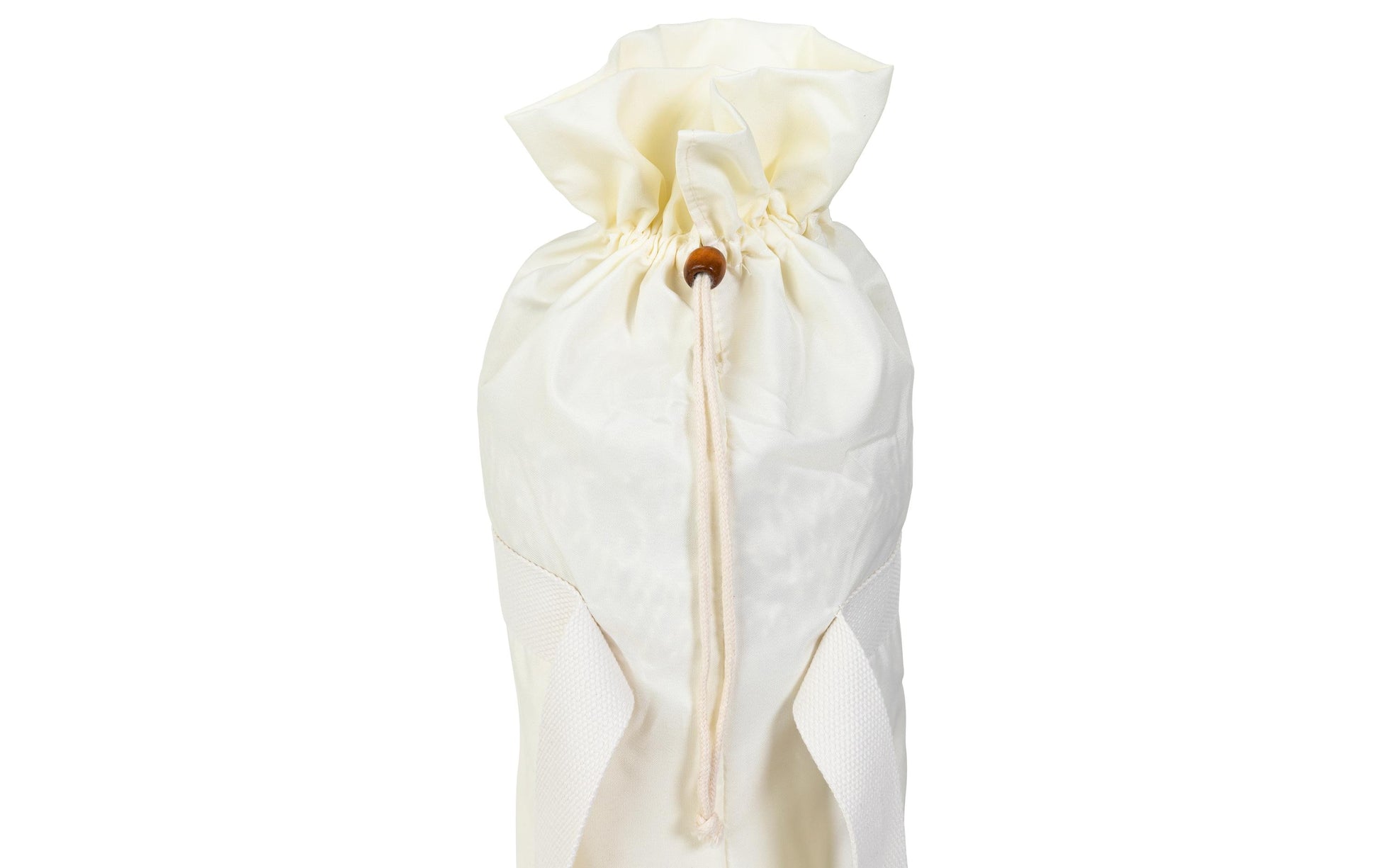 KOOR Strandschirm – rund Ø 150 cm, 180 cm hoch, Polyester, Holzstange, beige, für Aussenbereich