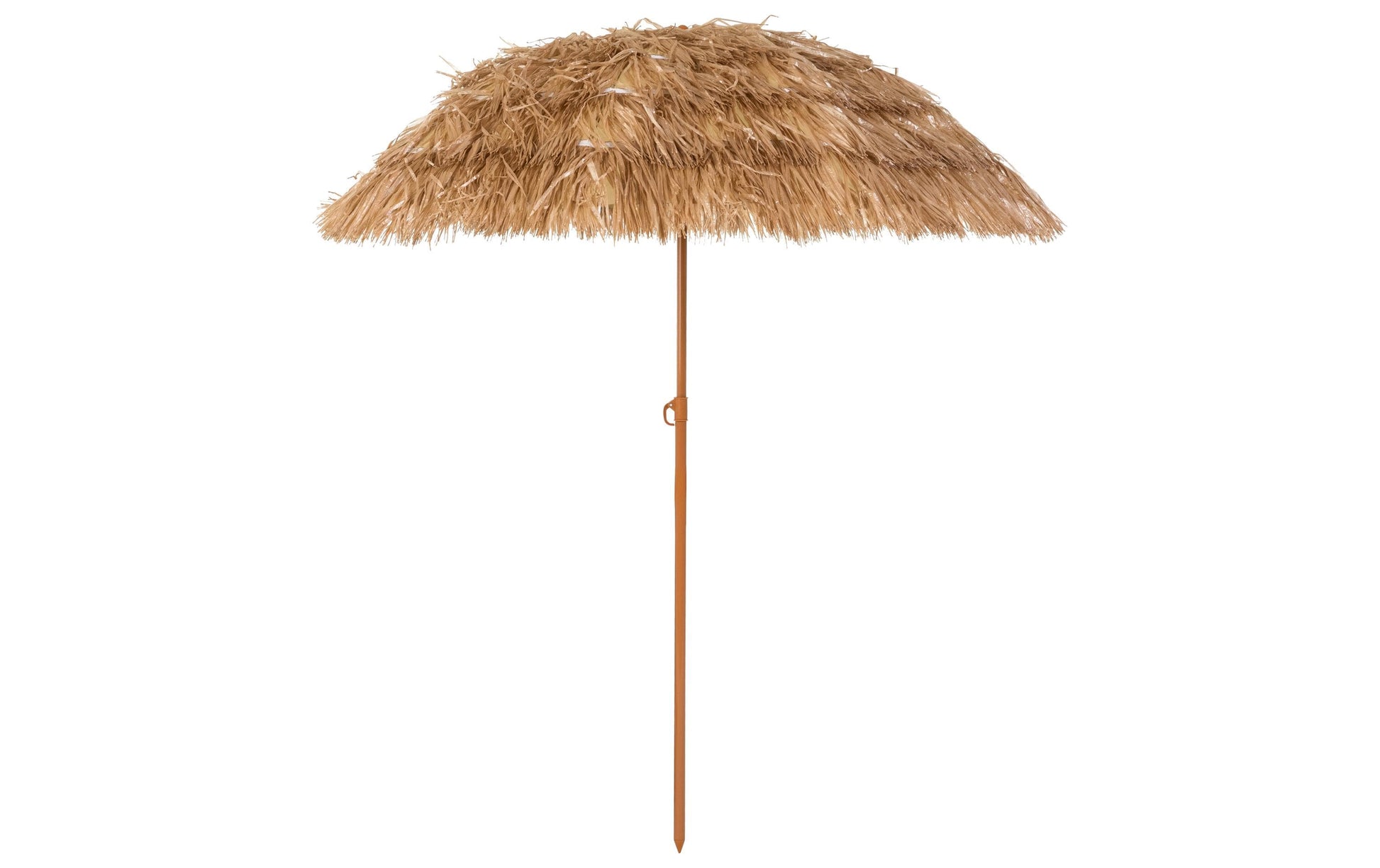 KOOR Strandschirm – Ø 150 cm – braun gemustert – höhenverstellbar