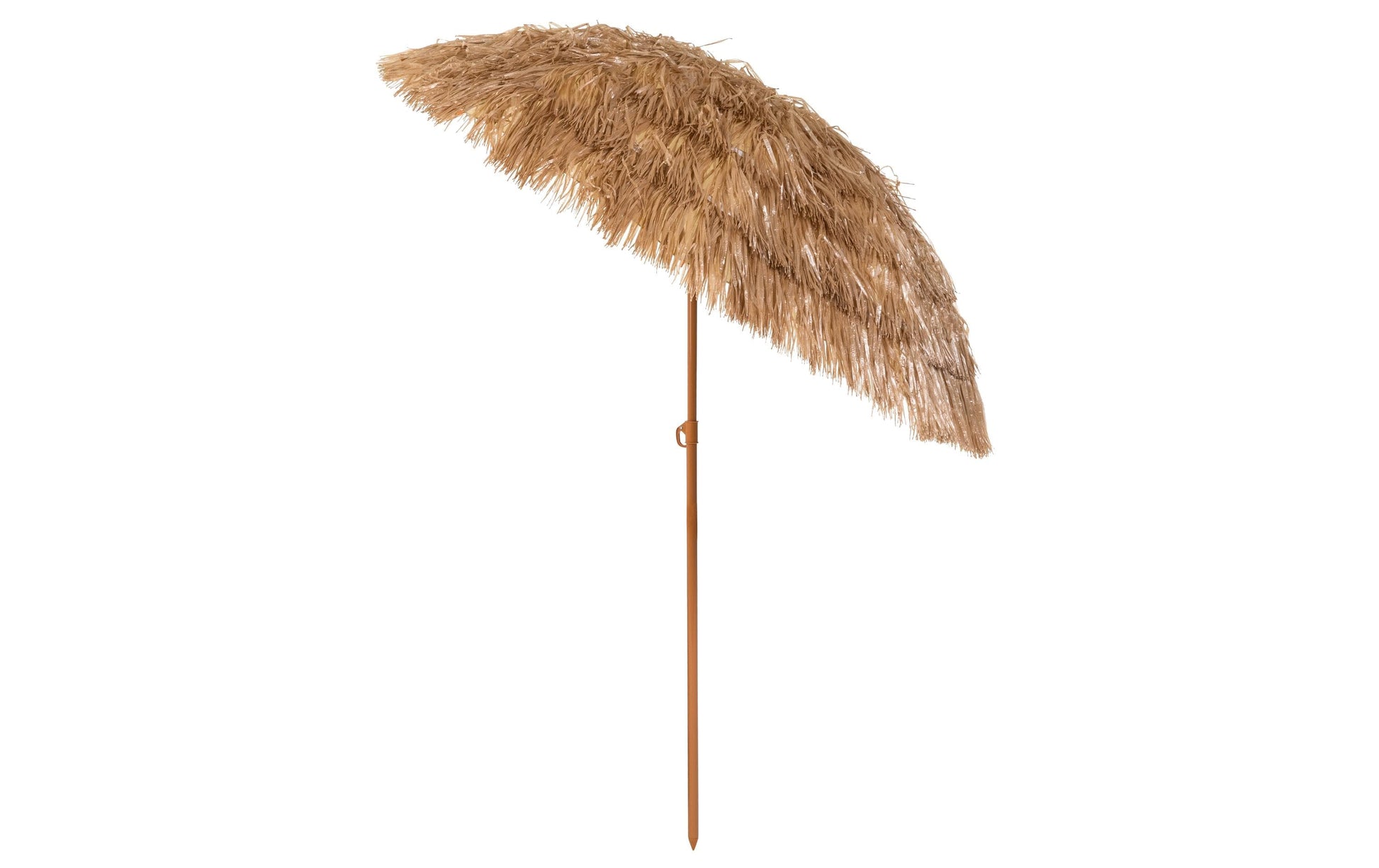 KOOR Strandschirm – Ø 150 cm – braun gemustert – höhenverstellbar