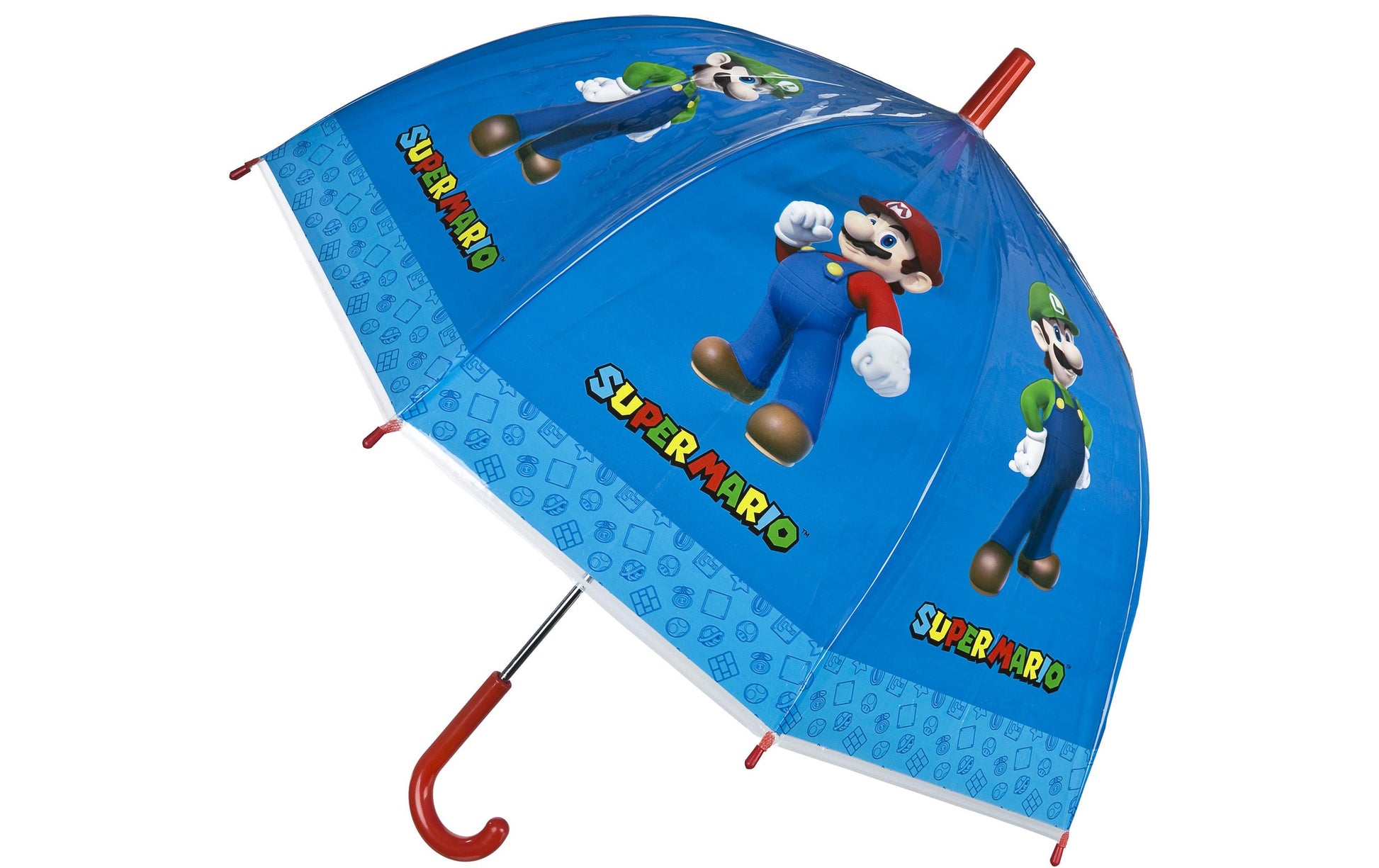 Undercover Stockschirm – Ø 69 cm, L 66 cm – mehrfarbig Super Mario
