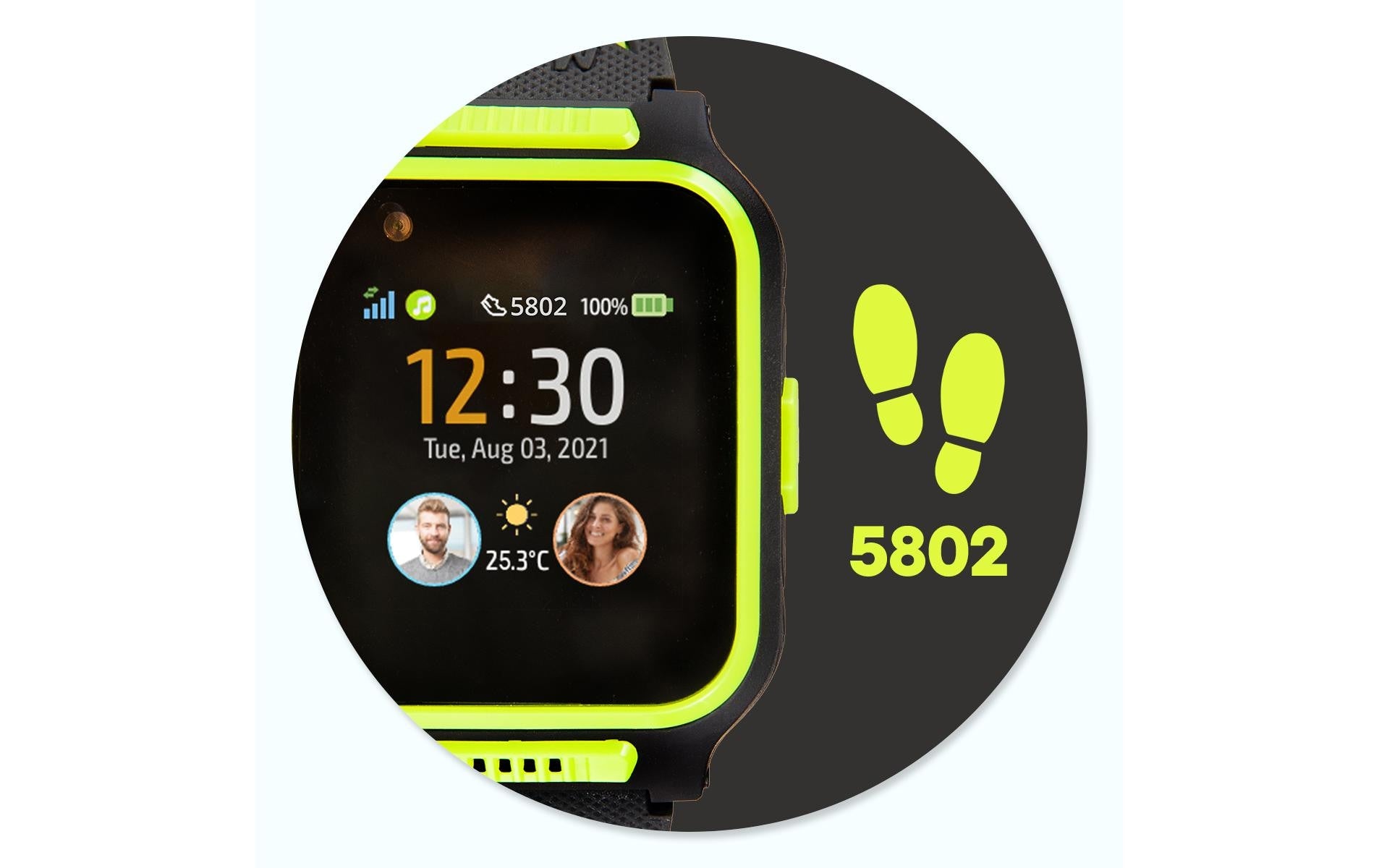 MyKi 4 – Kinder-Smartwatch – 41 mm, LTE + GPS, 1,4", IP67, Schwarz