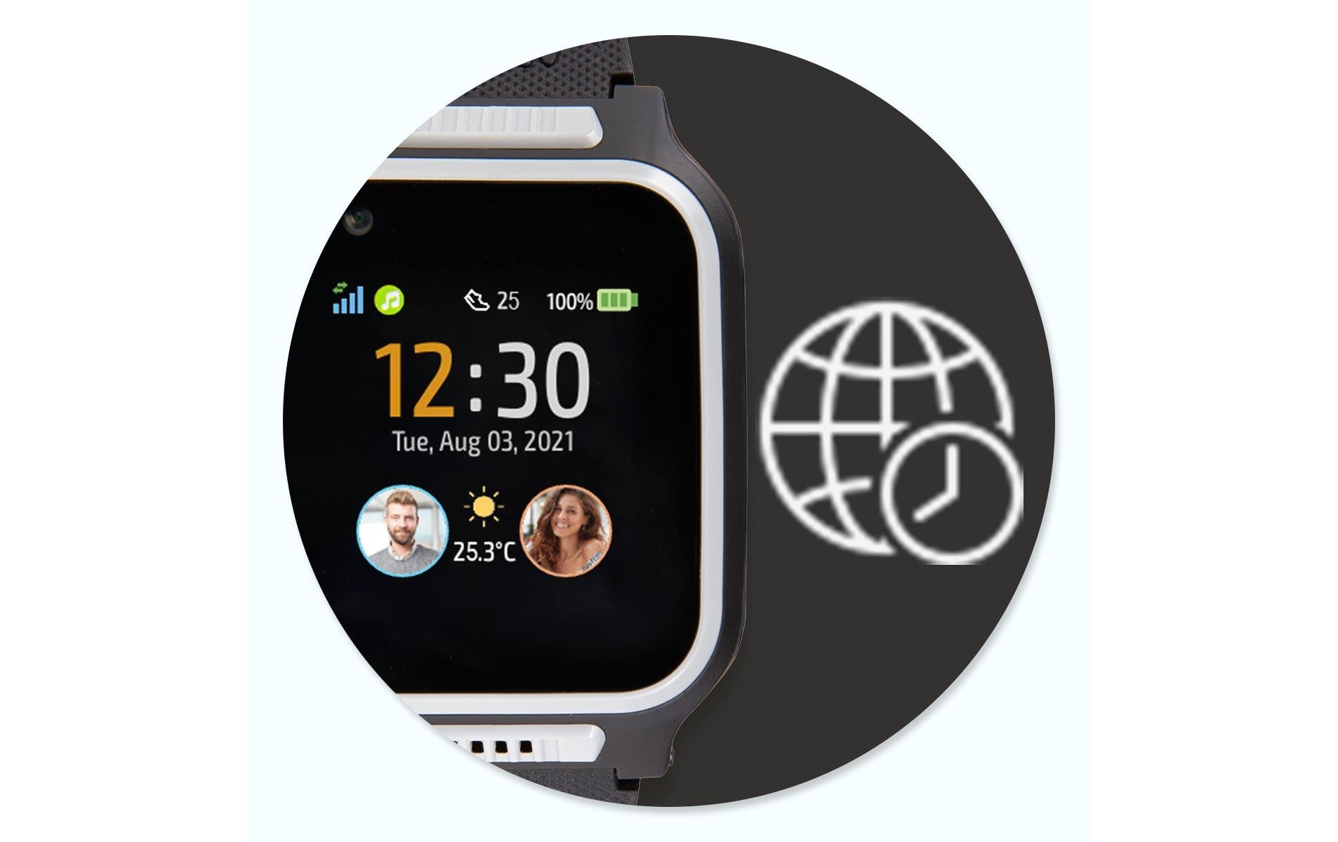 MyKi 4 – Kinder-Smartwatch – 41 mm, LTE + GPS, 1,4", IP67, Schwarz