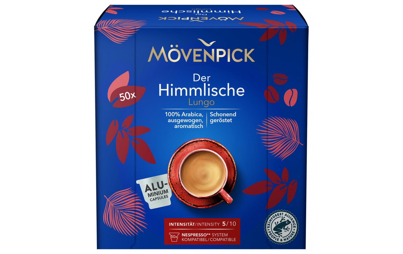 Mövenpick Der Himmlische – Kapseln für Nespresso – Lungo, Intensität 5, 50 Kapseln