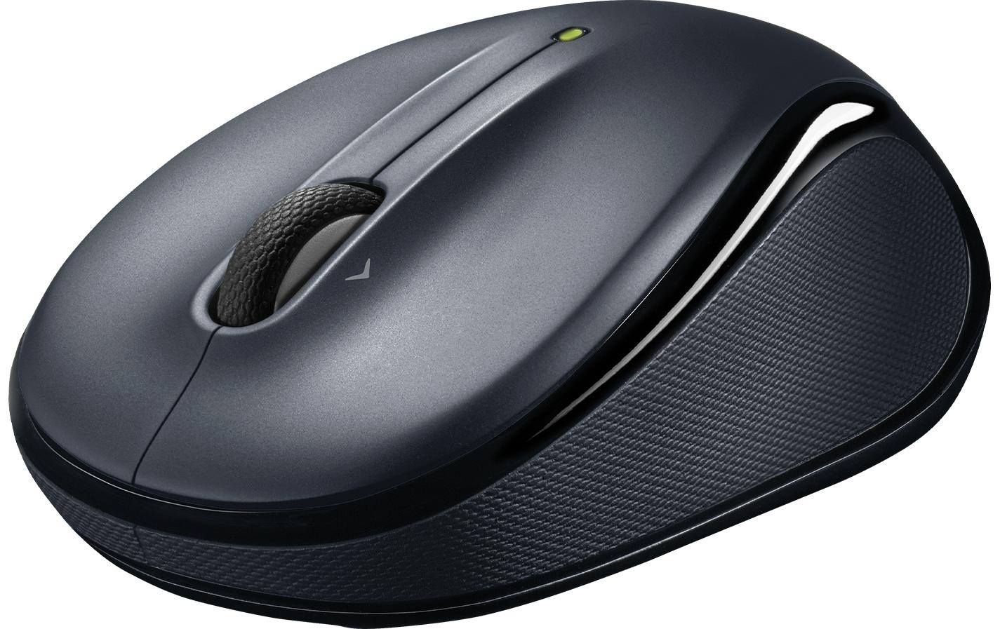 Logitech M325s – Maus – Kabellos (2,4 GHz), beidhändig, Schwarz