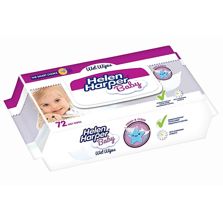 Hh soft and dry Helen Harper Baby-Feuchttücher – Kamille – 72 Stk