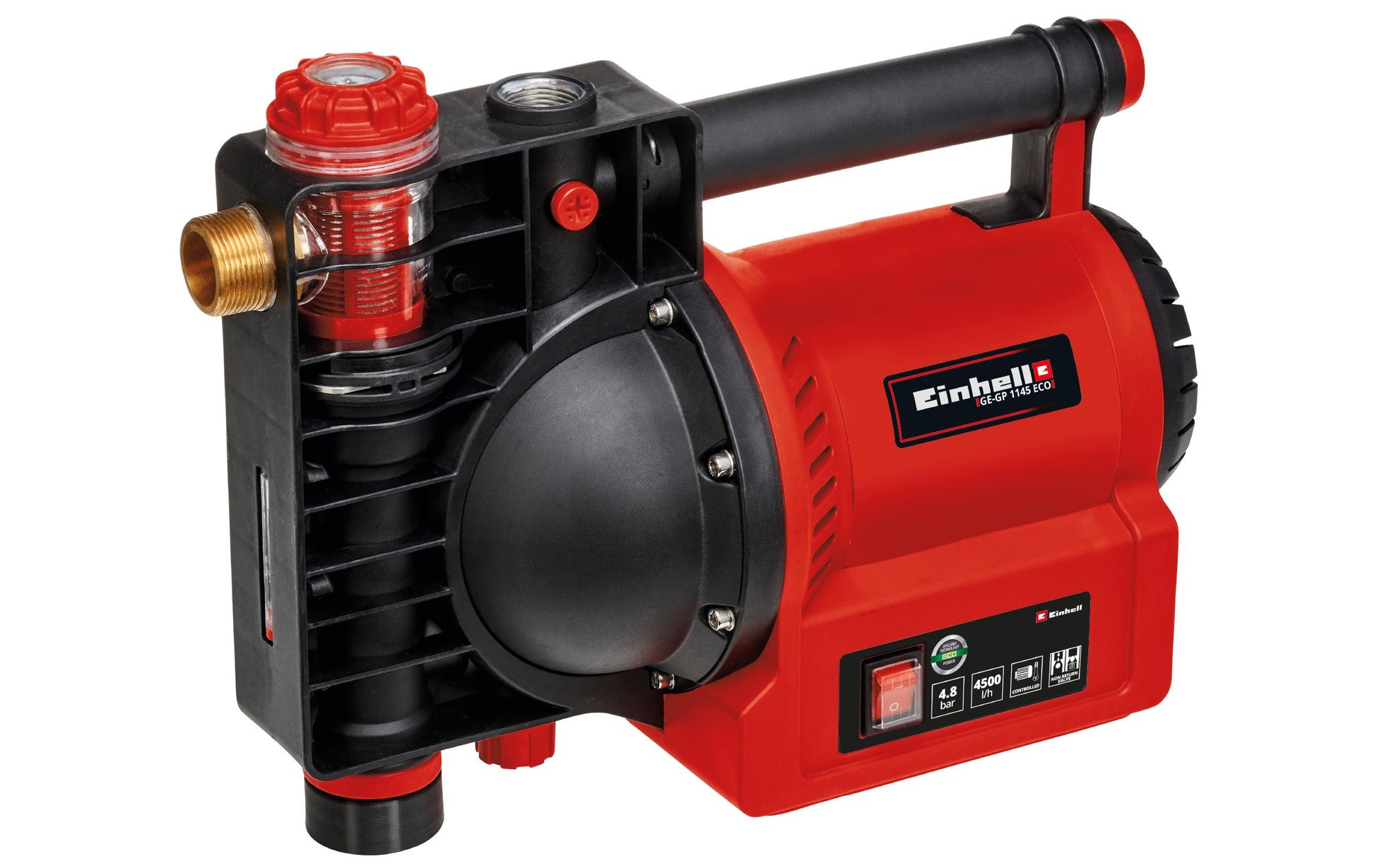 Einhell GE-GP 1145 ECO Gartenpumpe – 1100 W, 4500 l/h, Förderhöhe 48 m, 220–240 V