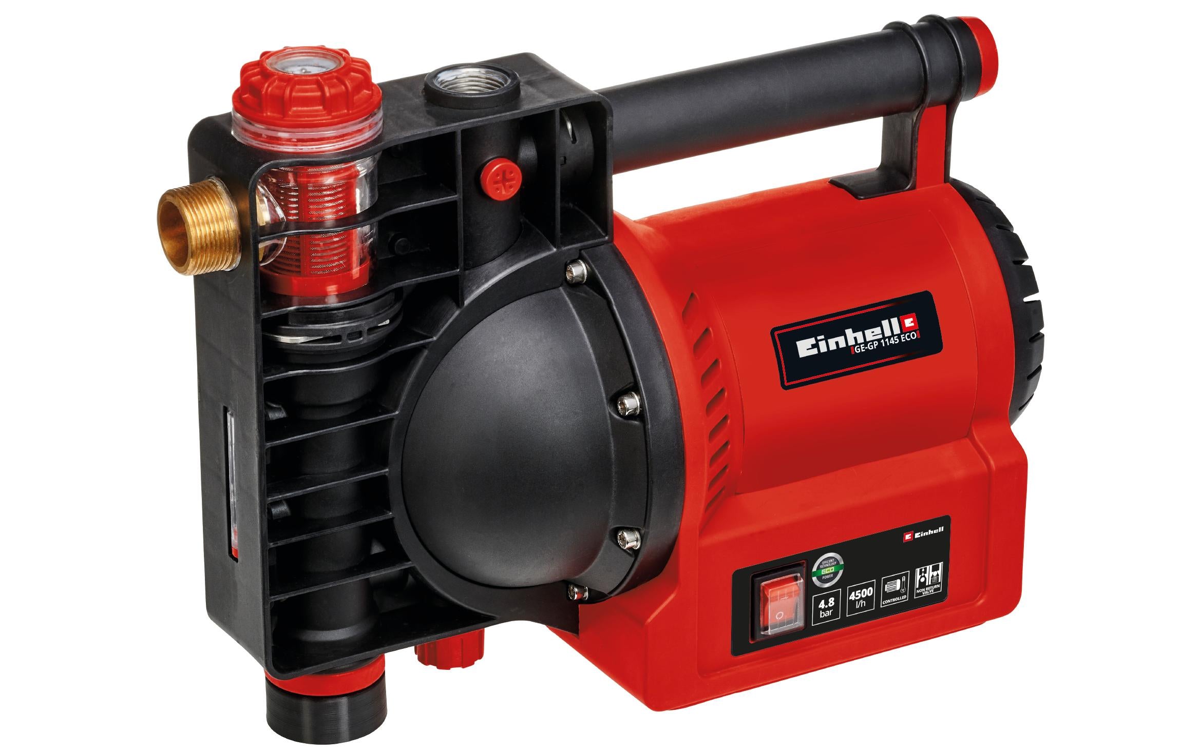 Einhell GE-GP 1145 ECO Gartenpumpe – 1100 W, 4500 l/h, Förderhöhe 48 m, 220–240 V