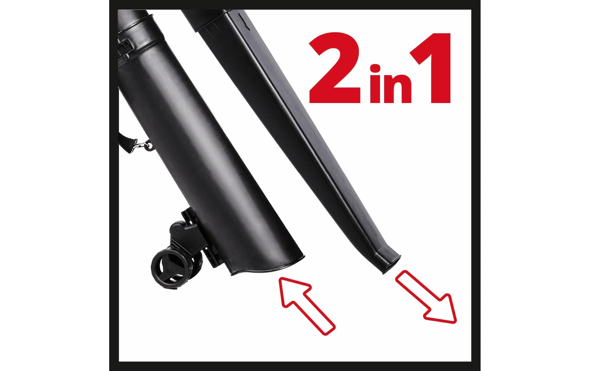 Einhell GC-EL 2300 Laubsauger – 2300 W – Max. Saugleistung 840 m³/h – Häckselfunktion 15:1 – inkl. Fangsack