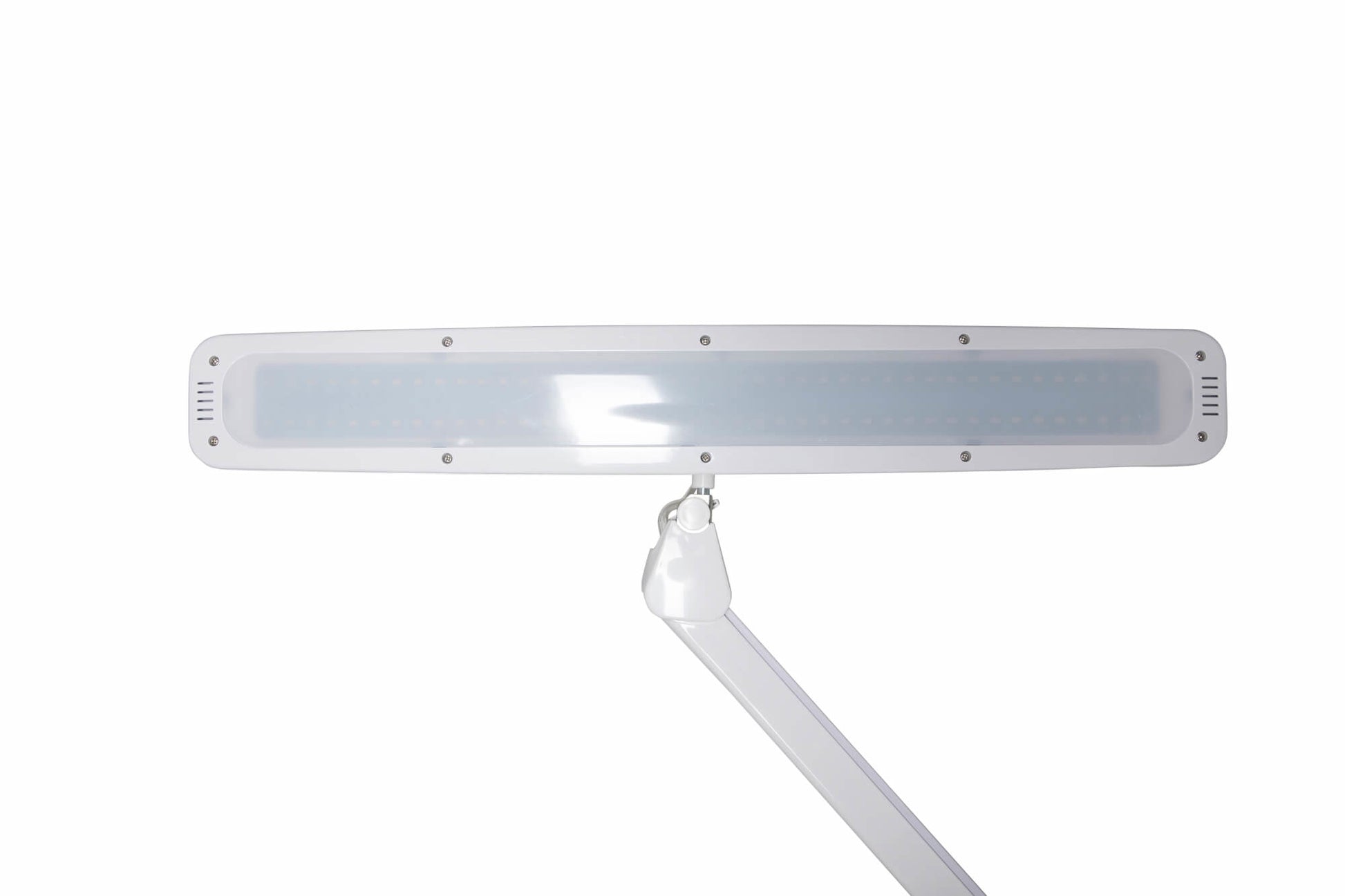 MAUL LED-Tischleuchte – Klemmfuss, schwenkbar, 3 Lichtmodi, dimmbar – 6500 K – 2'248 lm 21 W – Weiss Metall