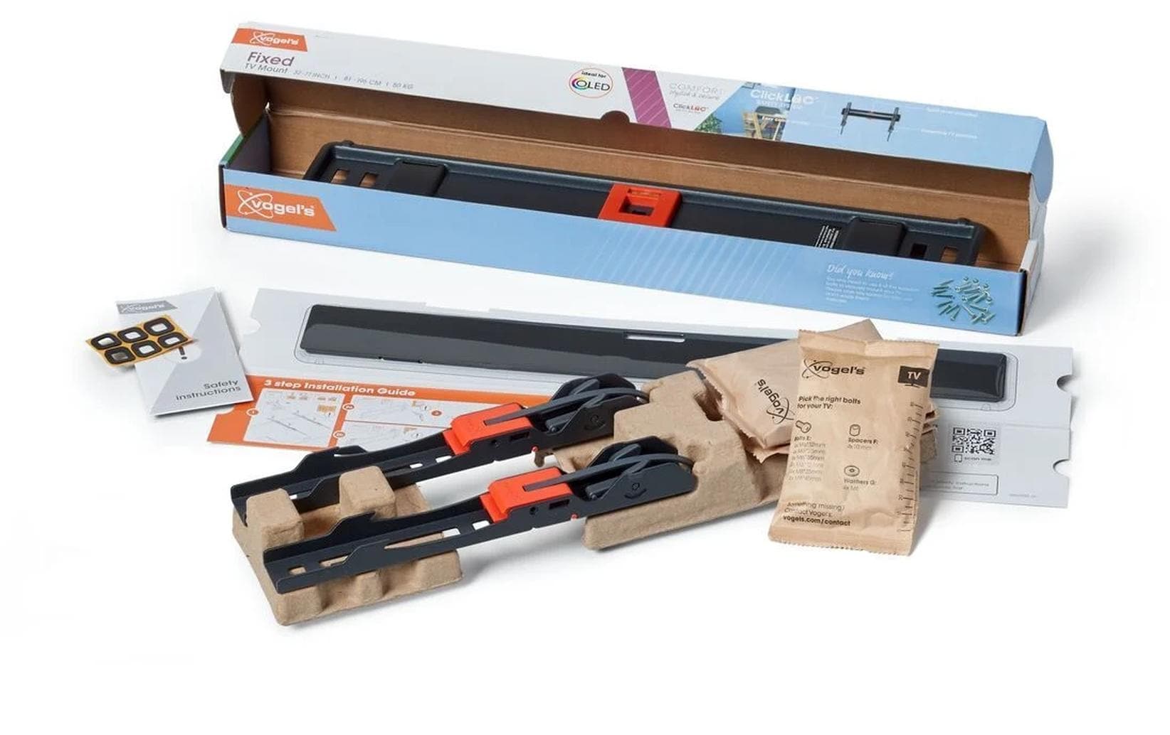 Vogel's Vogels 6VO TVM 34055BSP – Wandhalterung, fix, für 32", VESA 100×200, bis 50 kg, schwarz