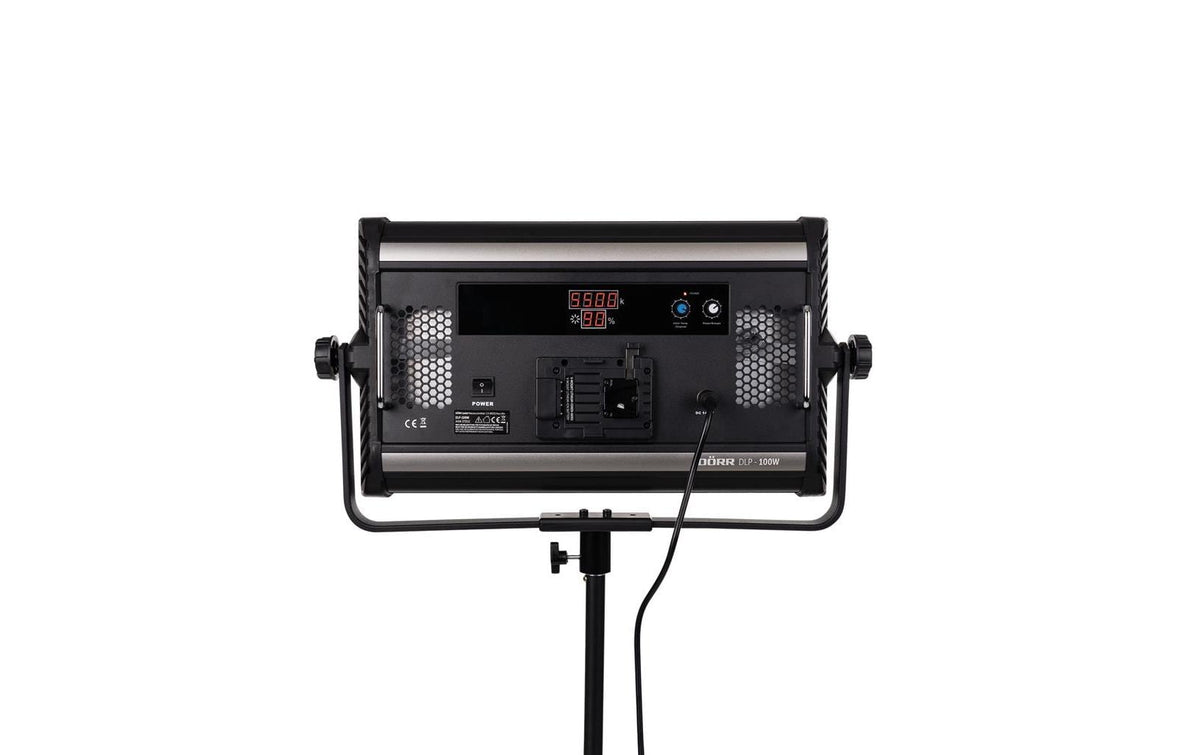 Dörr DLP-100W KIT Dauerlicht – 100 W, 10000 Lux, 3200–5500 K, CRI 95 – dimmbar – Schwarz – 2er-Pack