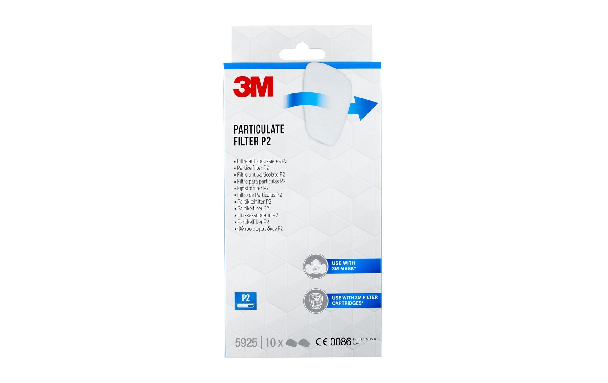 3M Ersatzfilter für Farbspritzmasken – 10 Paar