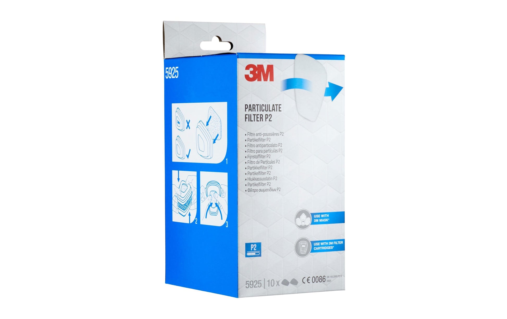3M Ersatzfilter für Farbspritzmasken – 10 Paar