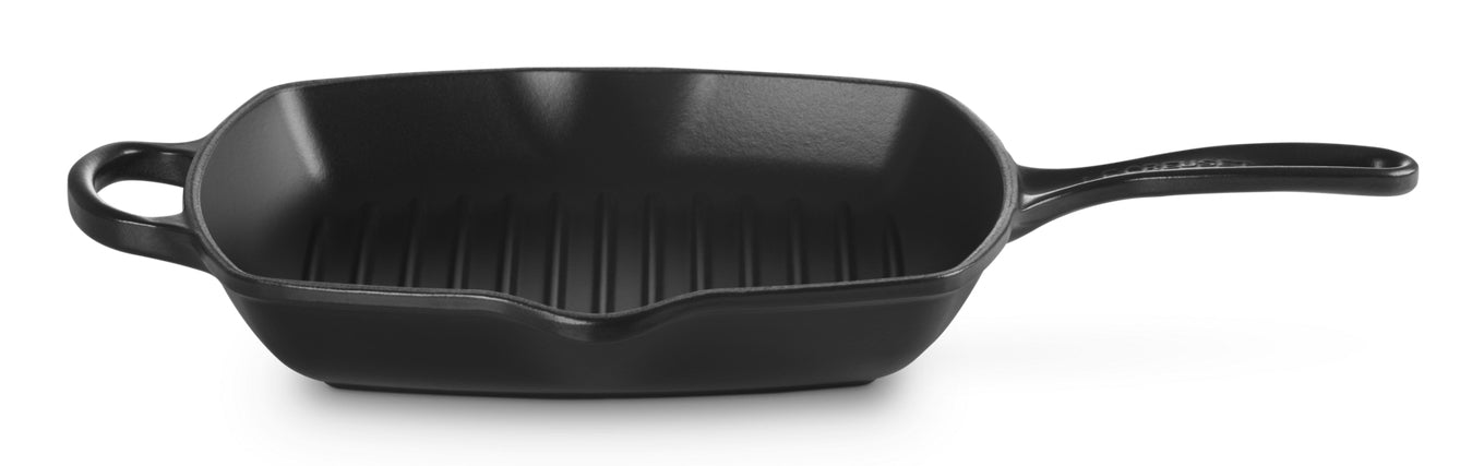 Le Creuset Fonduepfanne Signature Square – Ø 26 cm, Gusseisen, für Induktion, Gas, Glaskeramik u. a., Schwarz