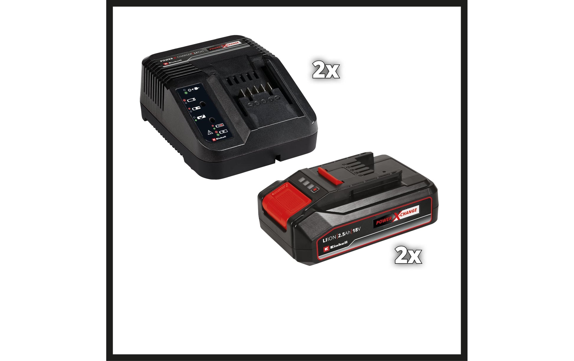 Einhell GE-CM 36/33 Li Akku-Rasenmäher – 33 cm Schnittbreite – 2×2,5 Ah & Ladegerät – Power X-Change