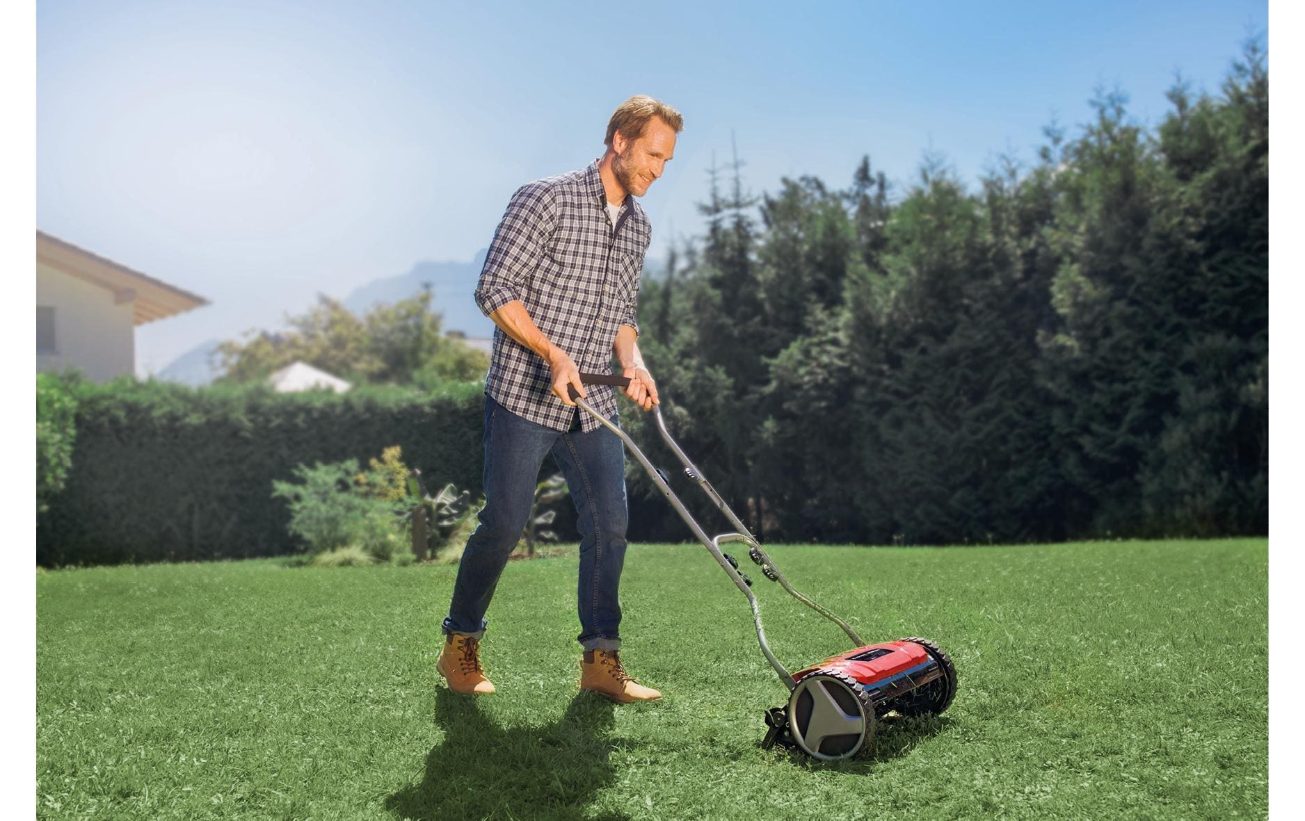 Einhell GE-HM 38 S – Spindelmäher 38 cm, 5 Messer, Mähfläche 250 m²
