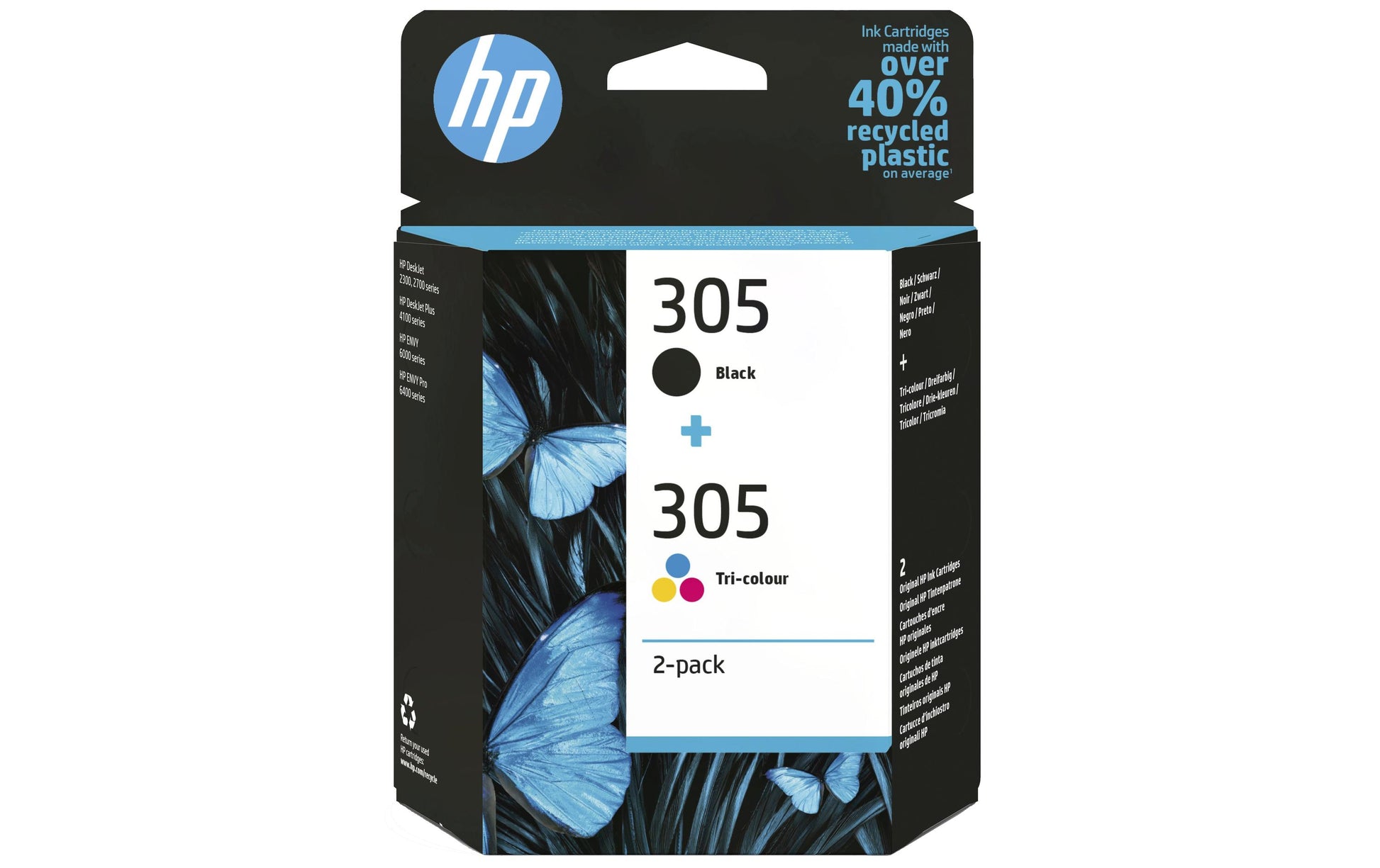 HP Tintenpatronen-Multipack 305, Schwarz + Farbe, 2er-Pack