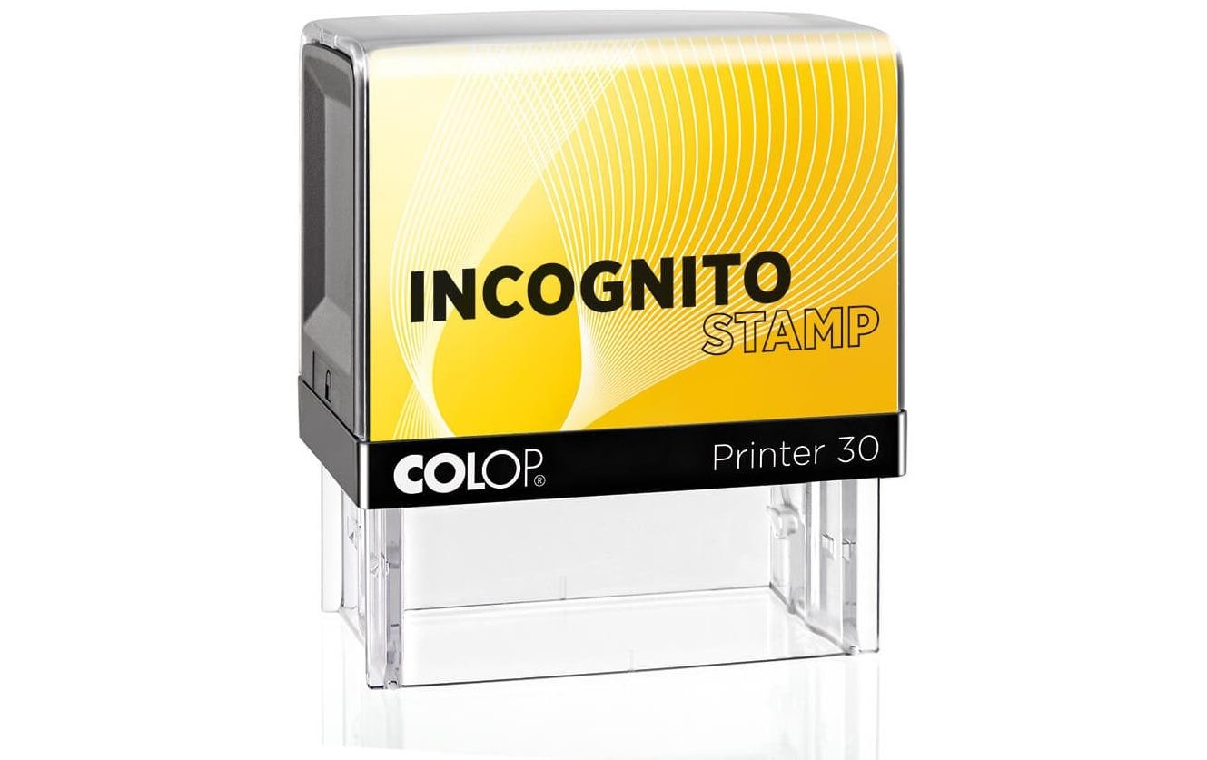 Colop Incognito 30 – Traditioneller Textstempel zum Selbersetzen – Abdruck 18 × 47 mm – Schwarz