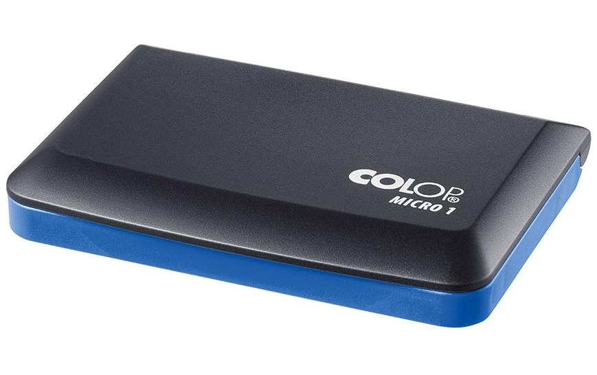 Colop Micro 1 – Stempelkissen 90 × 50 mm – Blau, Kunststoffgehäuse