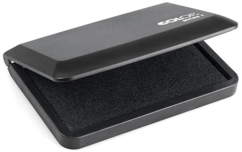 Colop Micro 1 – Stempelkissen 90 × 50 mm – Schwarz, Kunststoffgehäuse